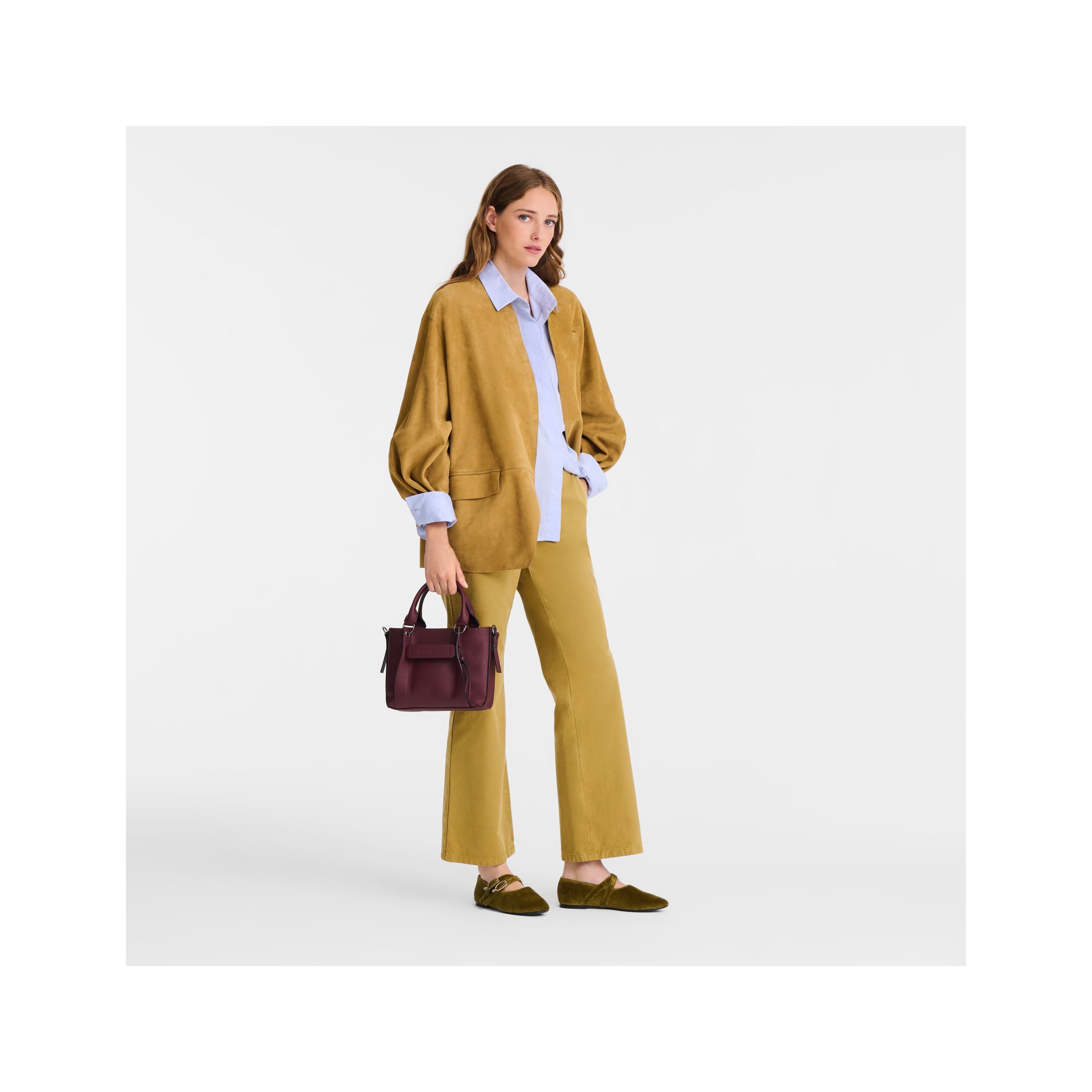 Túi xách tay Longchamp 3D S - Burgundy