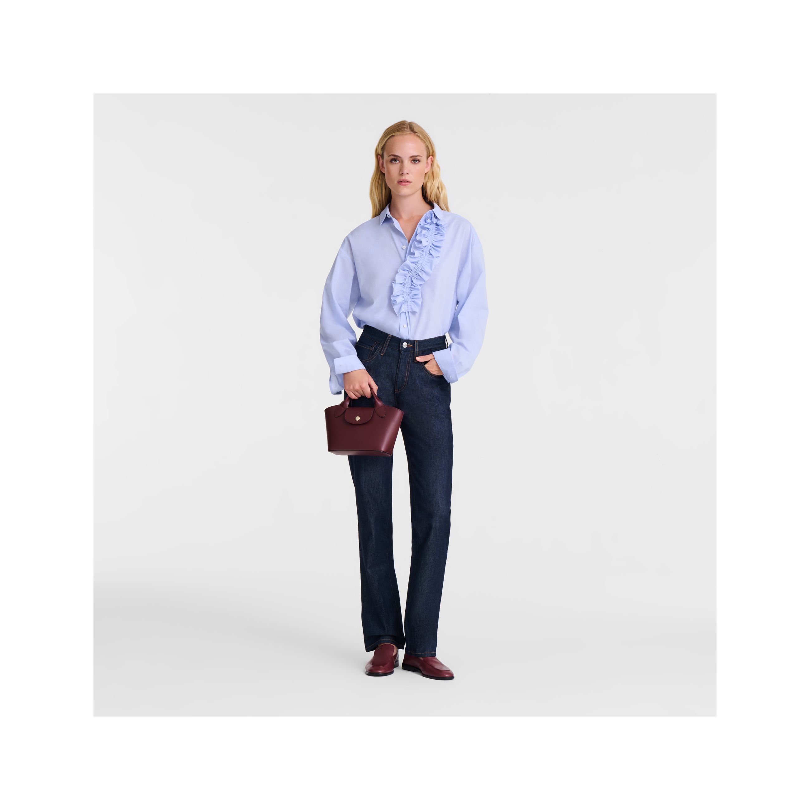 Túi Tote Épure XS - Burgundy