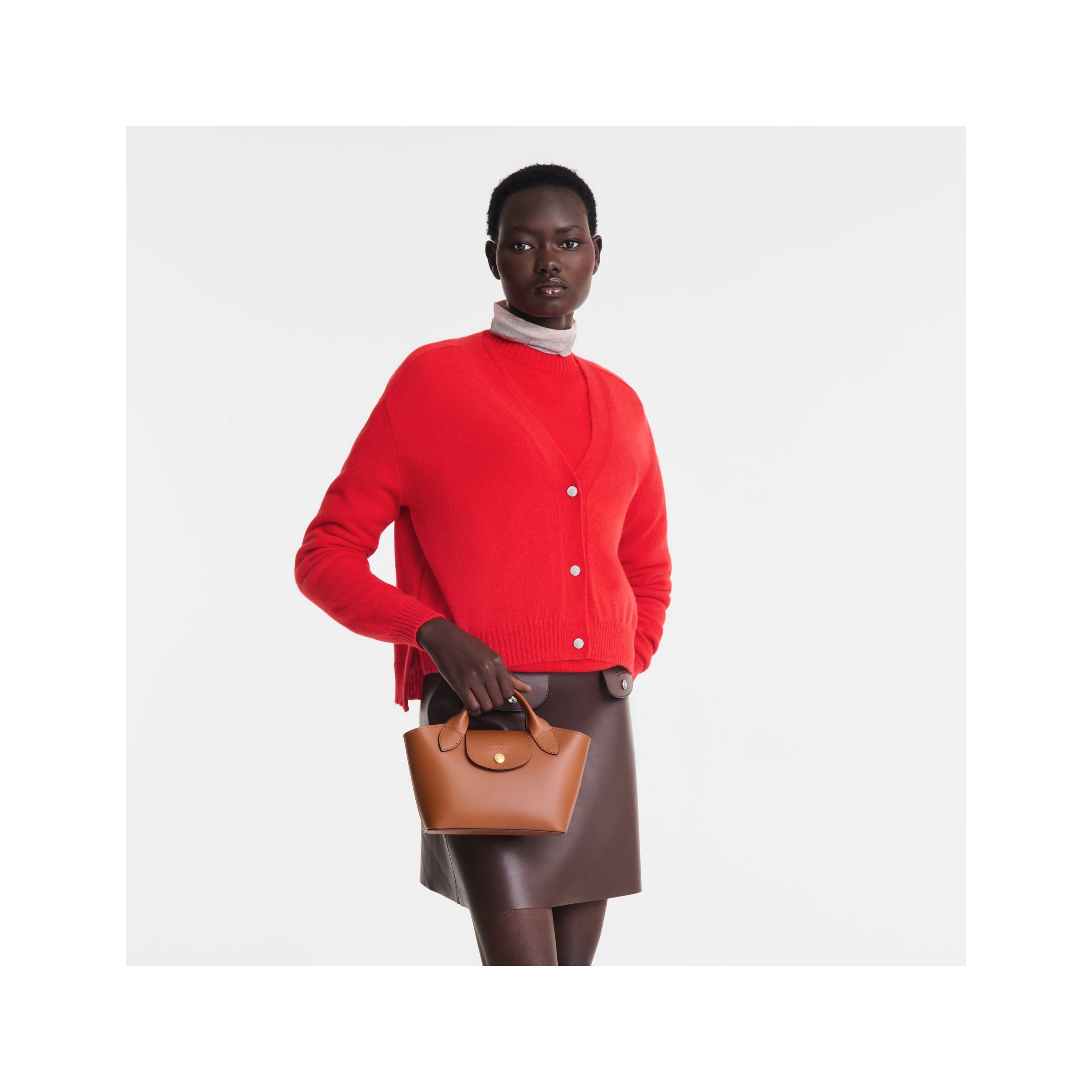 Túi Tote Épure XS - Cognac
