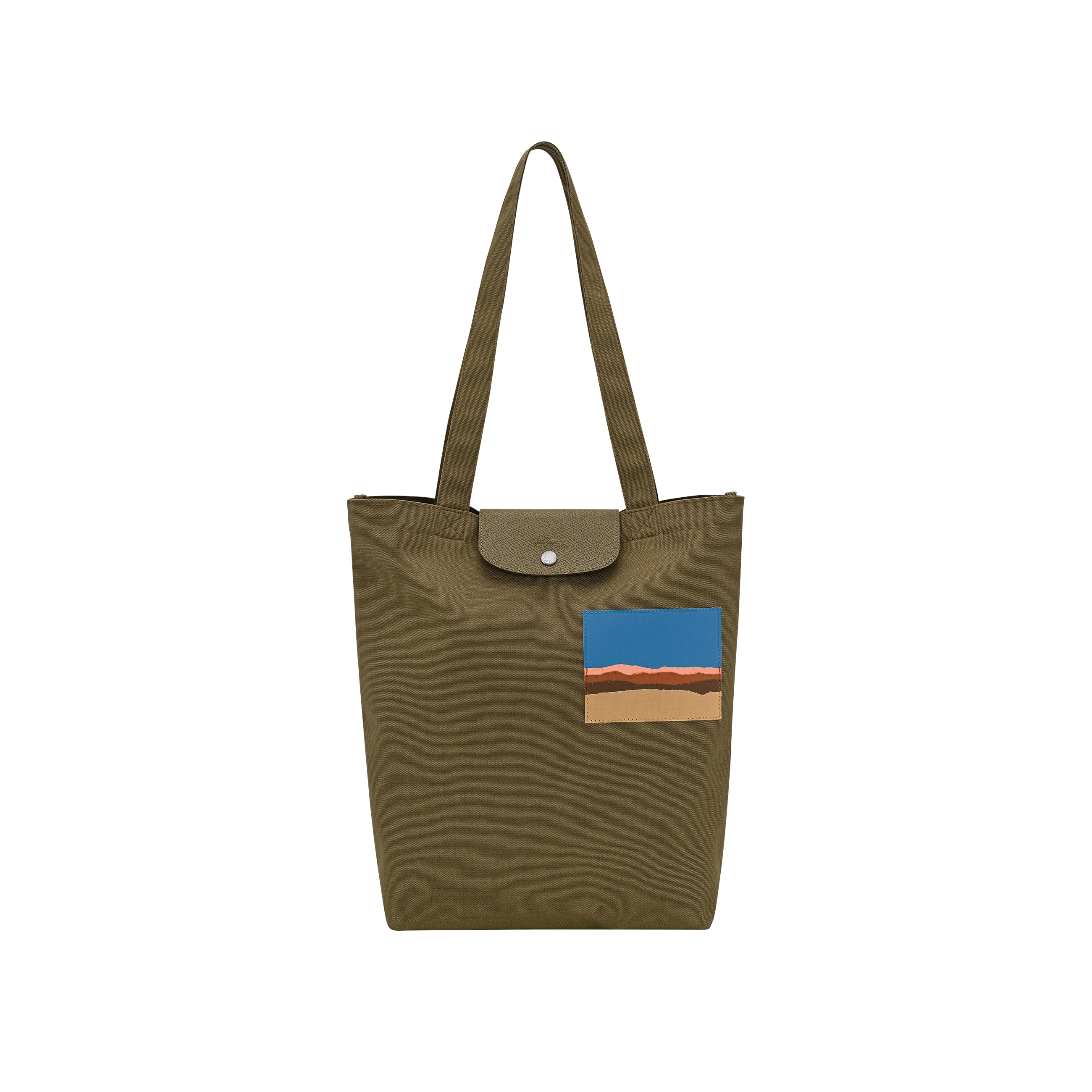 Túi tote Caroline Hélain x Longchamp M – Olive