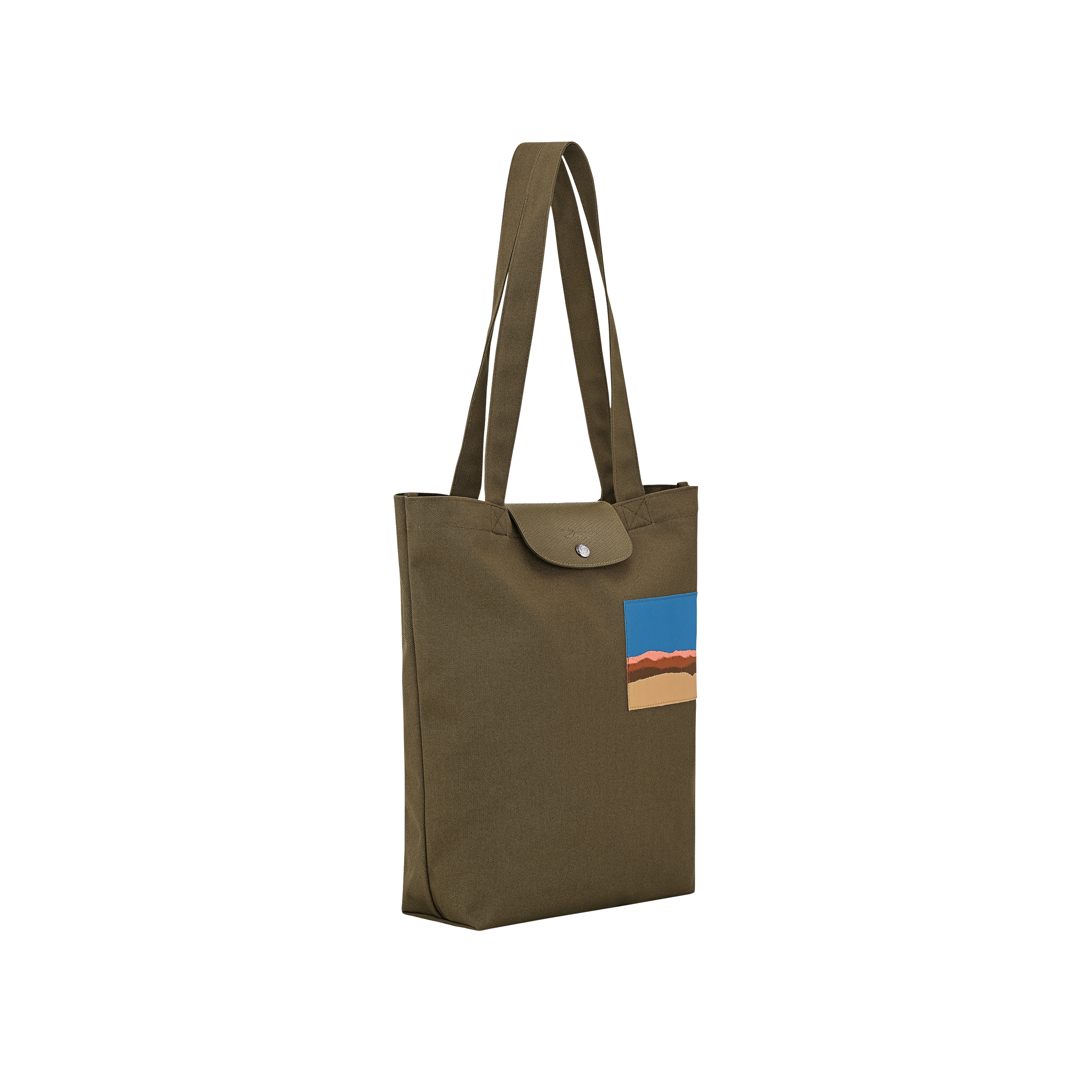 Túi tote Caroline Hélain x Longchamp M - Olive