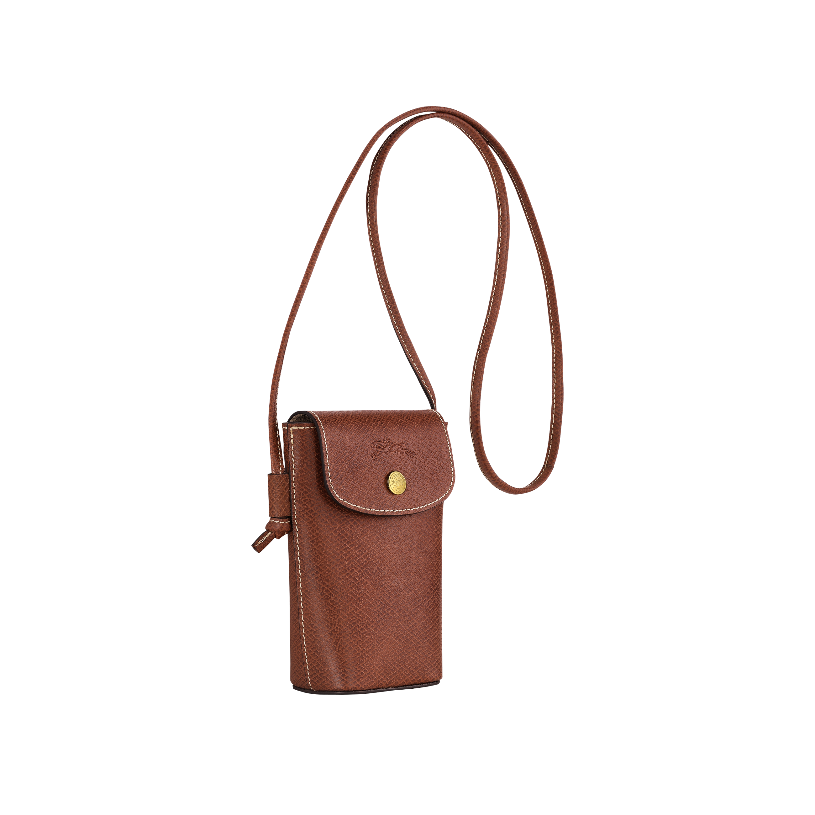 Túi đựng điện thoại Épure với dây da - Brown