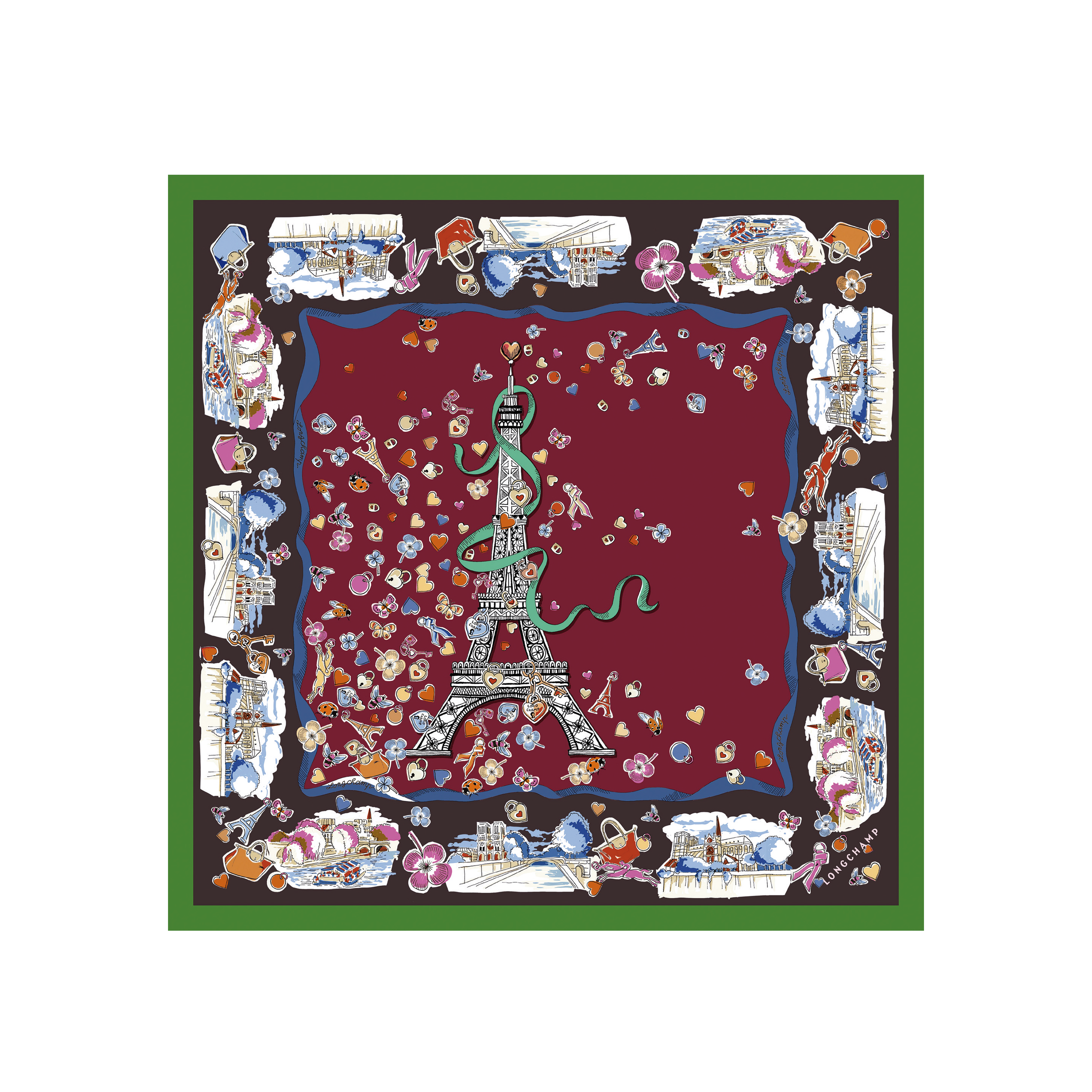 Khăn lụa Tour Enchantée 50 – Purple