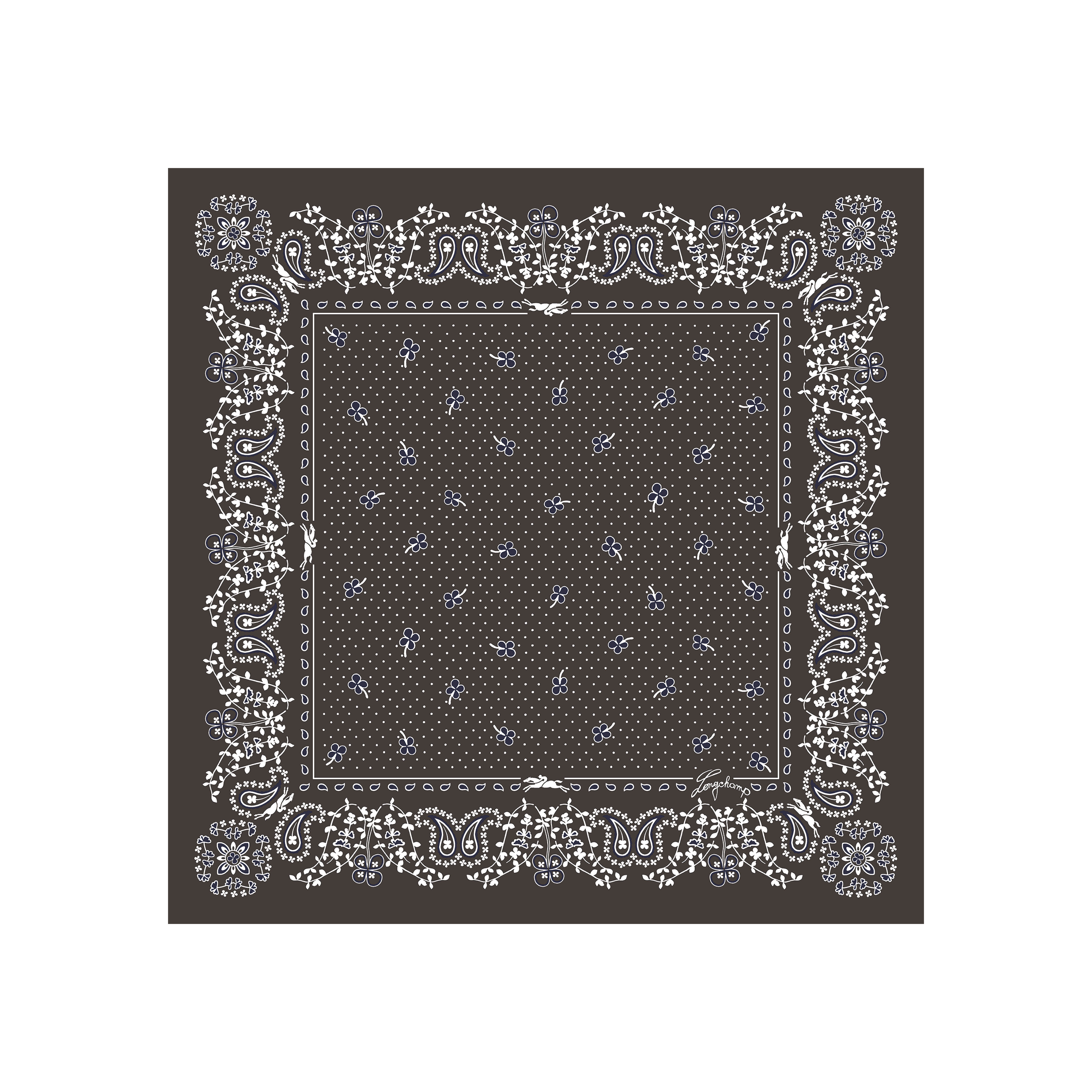 Khăn lụa French Bandana 50x50cm – Mocha