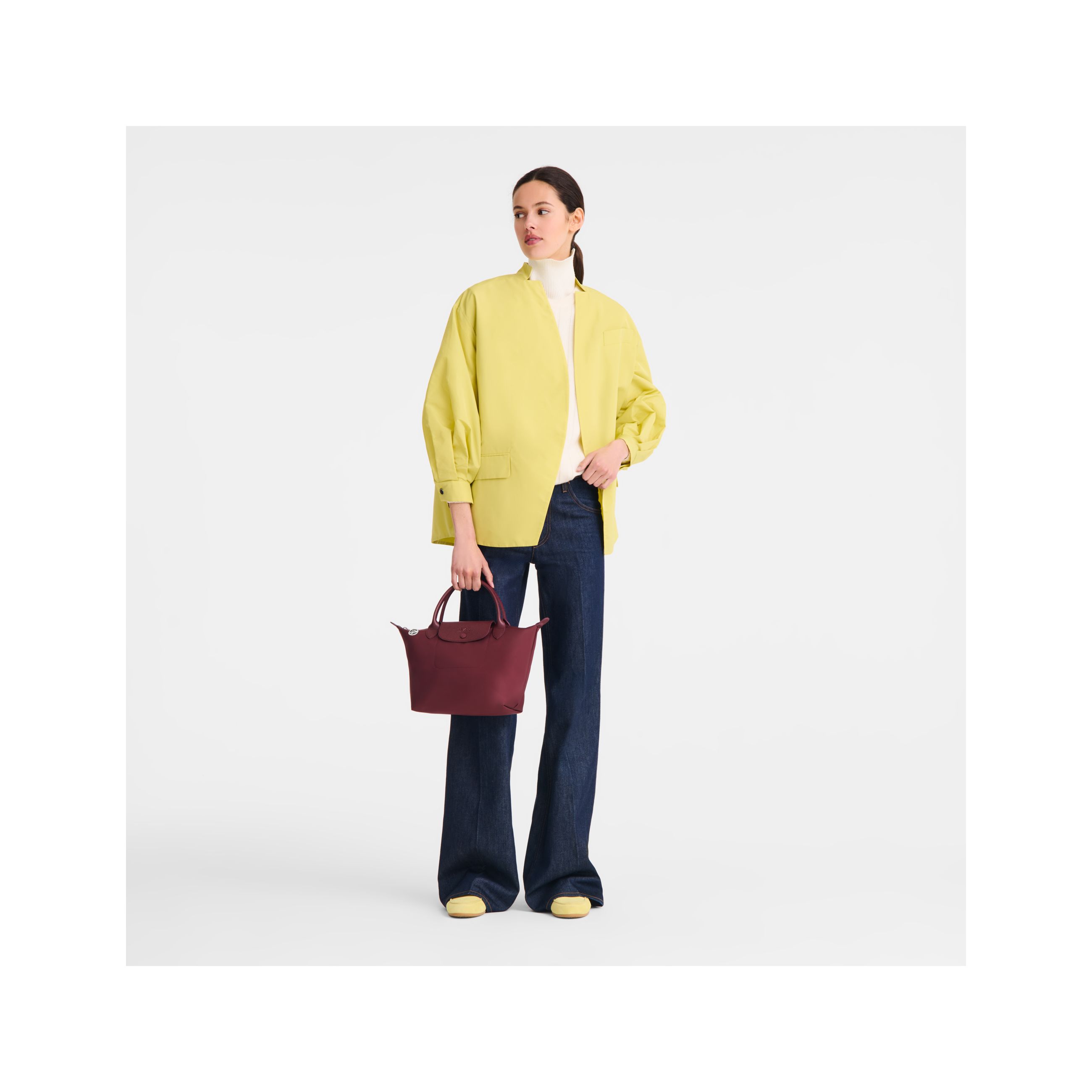 Túi xách tay Le Pliage One S - Burgundy
