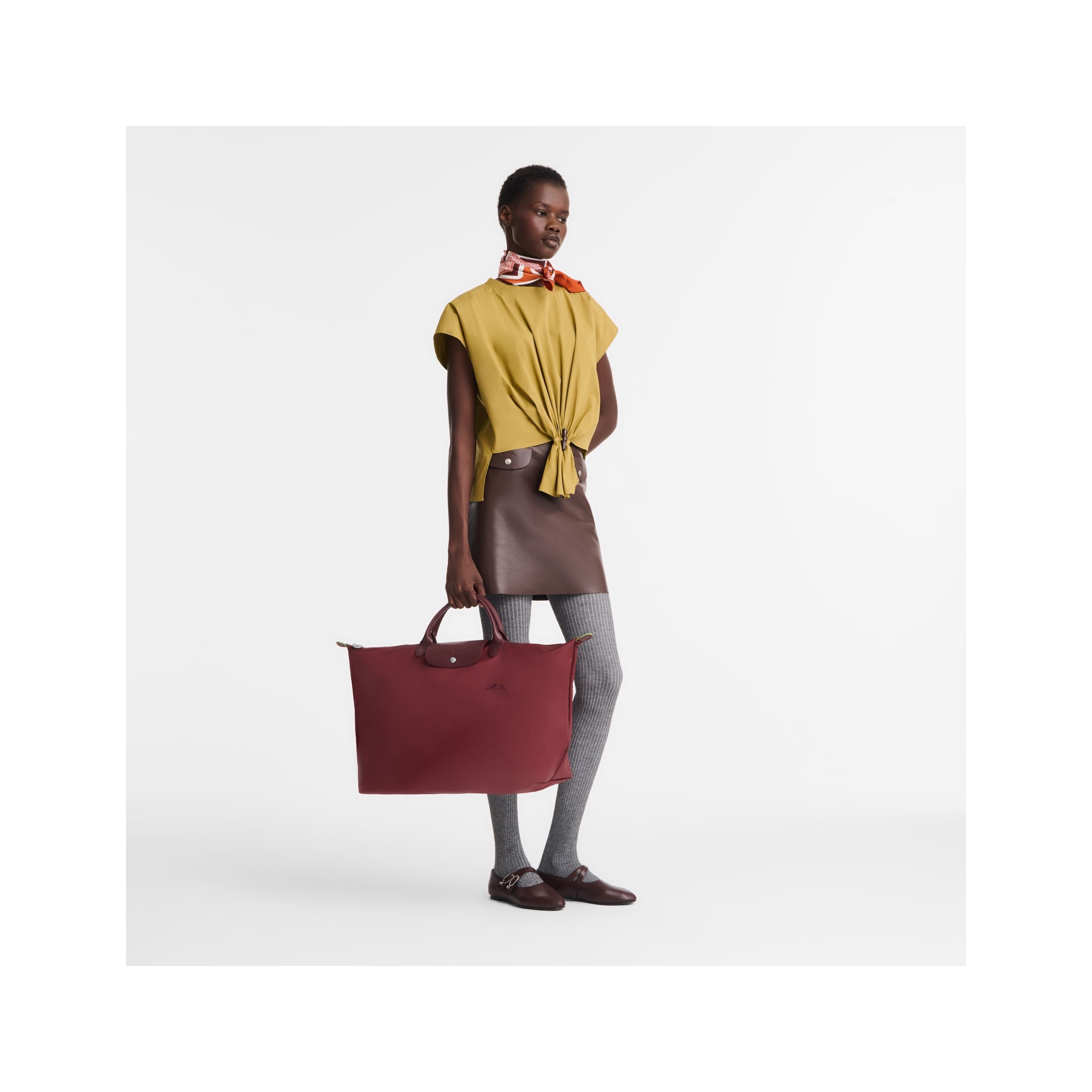 Túi du lịch Le Pliage Green L - Pomegranate