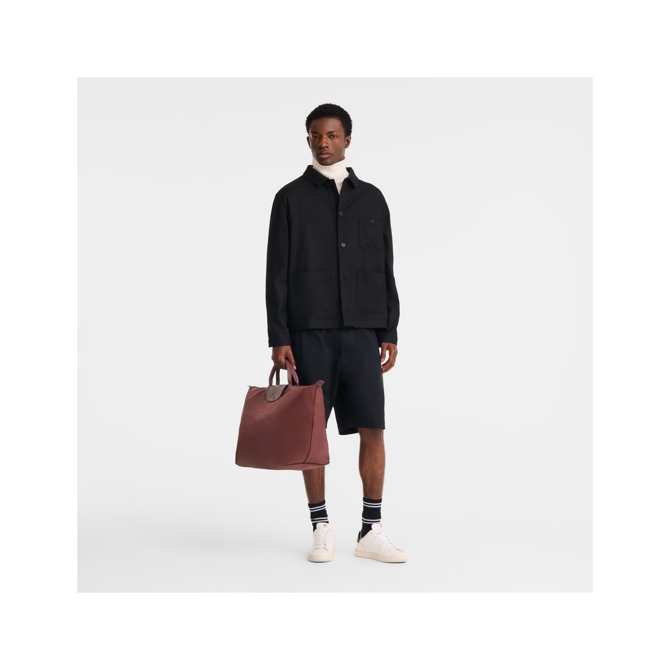 Túi du lịch Le Pliage One L - Burgundy