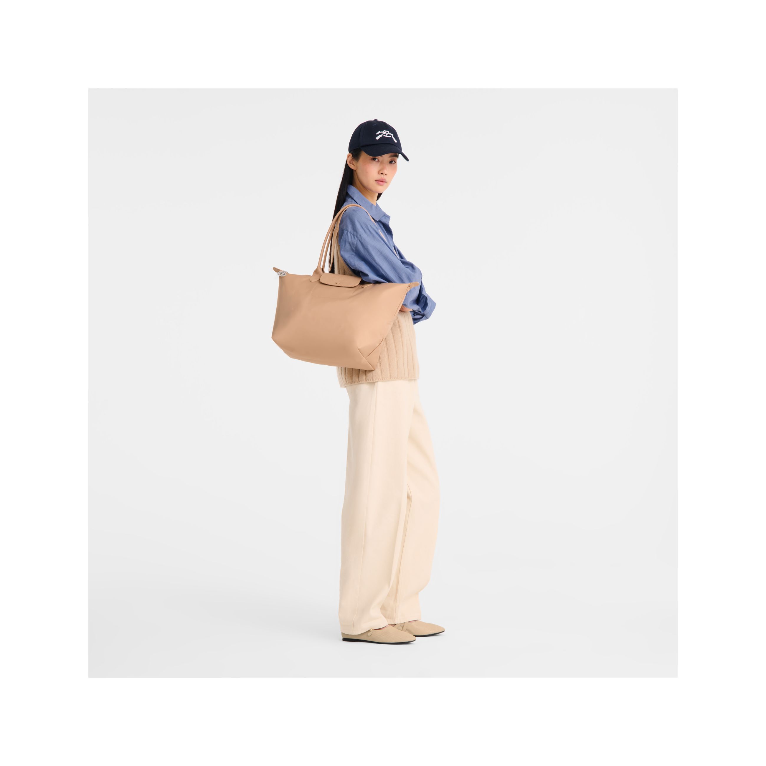 Túi Tote Le Pliage One L - Beige