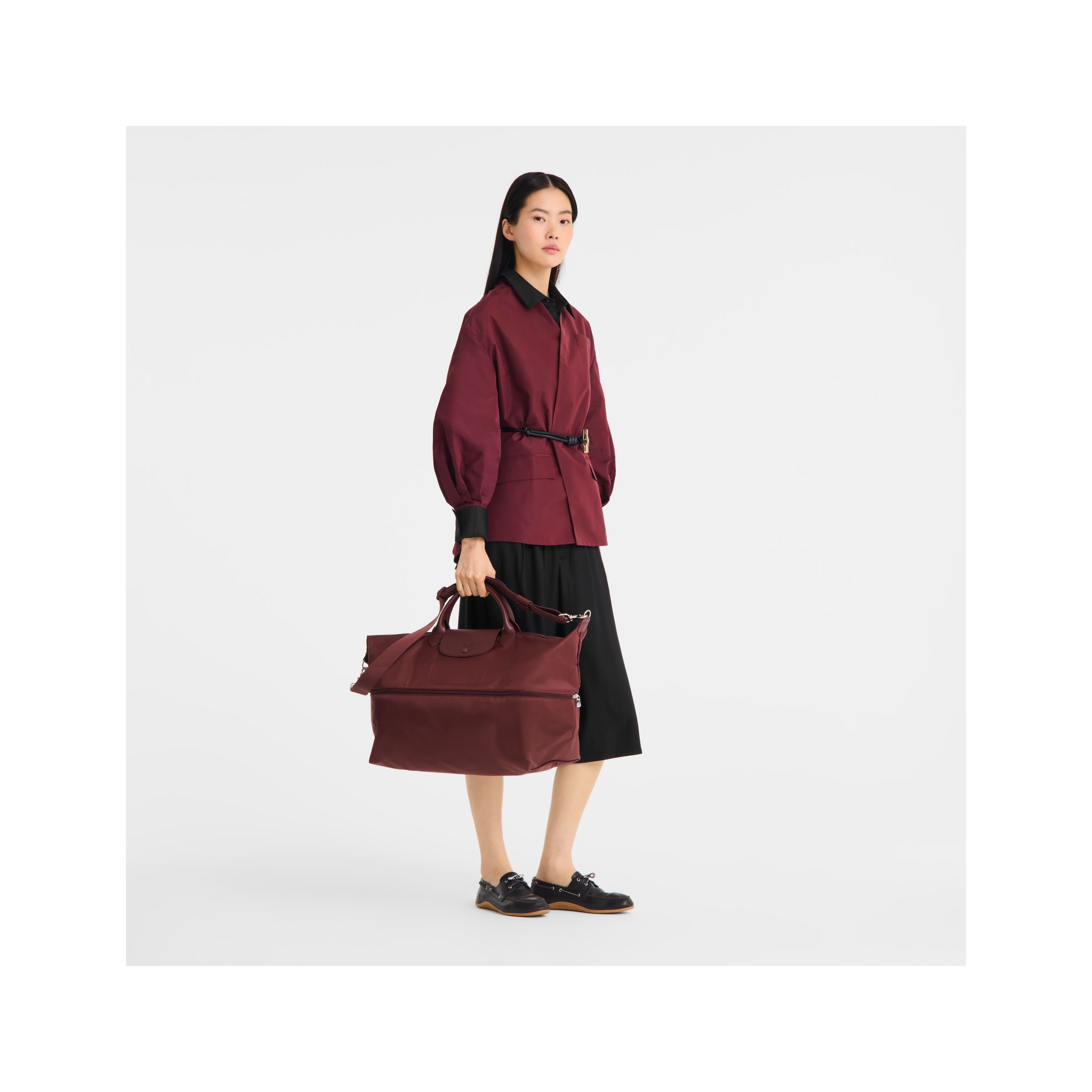 Túi du lịch có thể mở rộng Le Pliage One S - Burgundy
