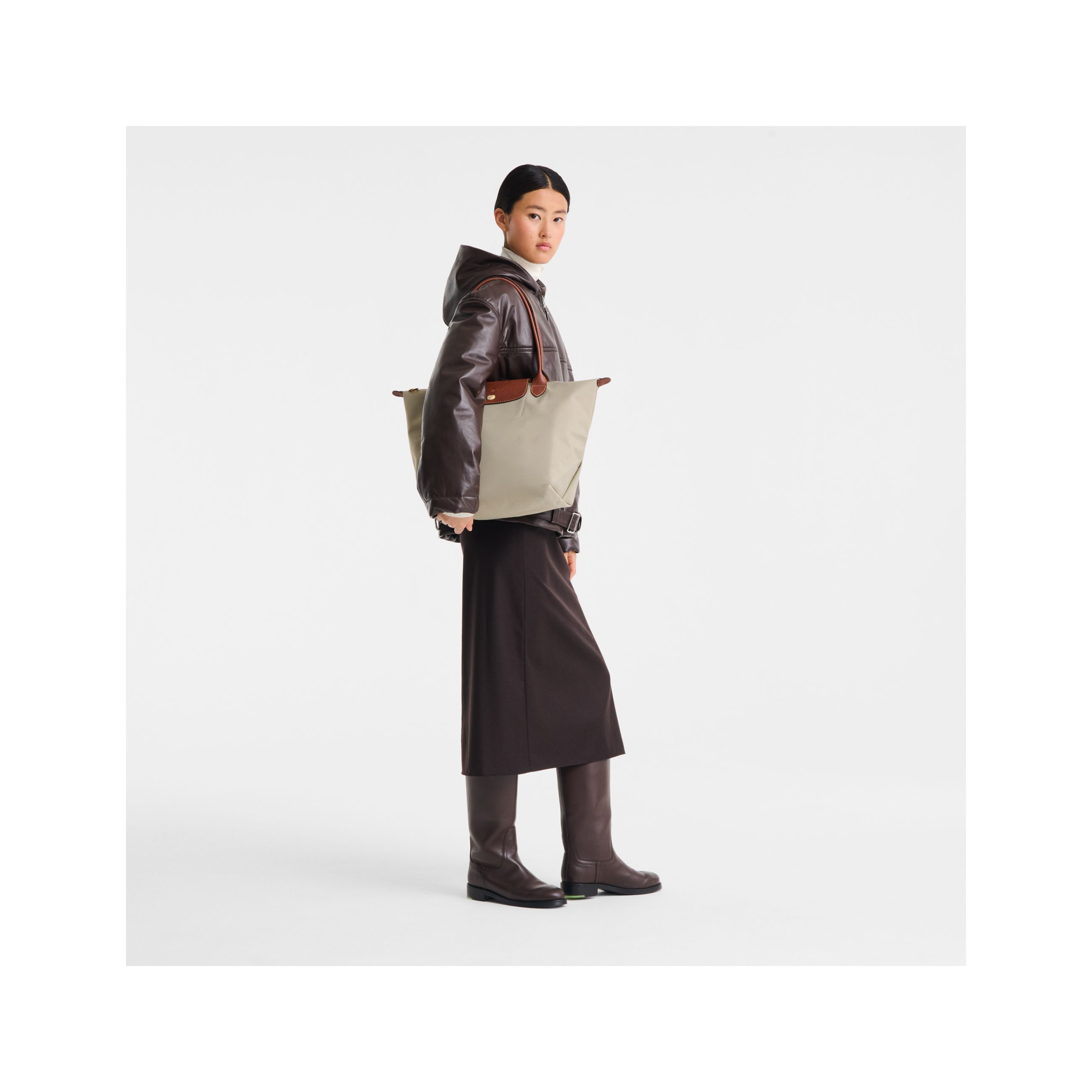 Túi Tote Le Pliage Original M - Pebble