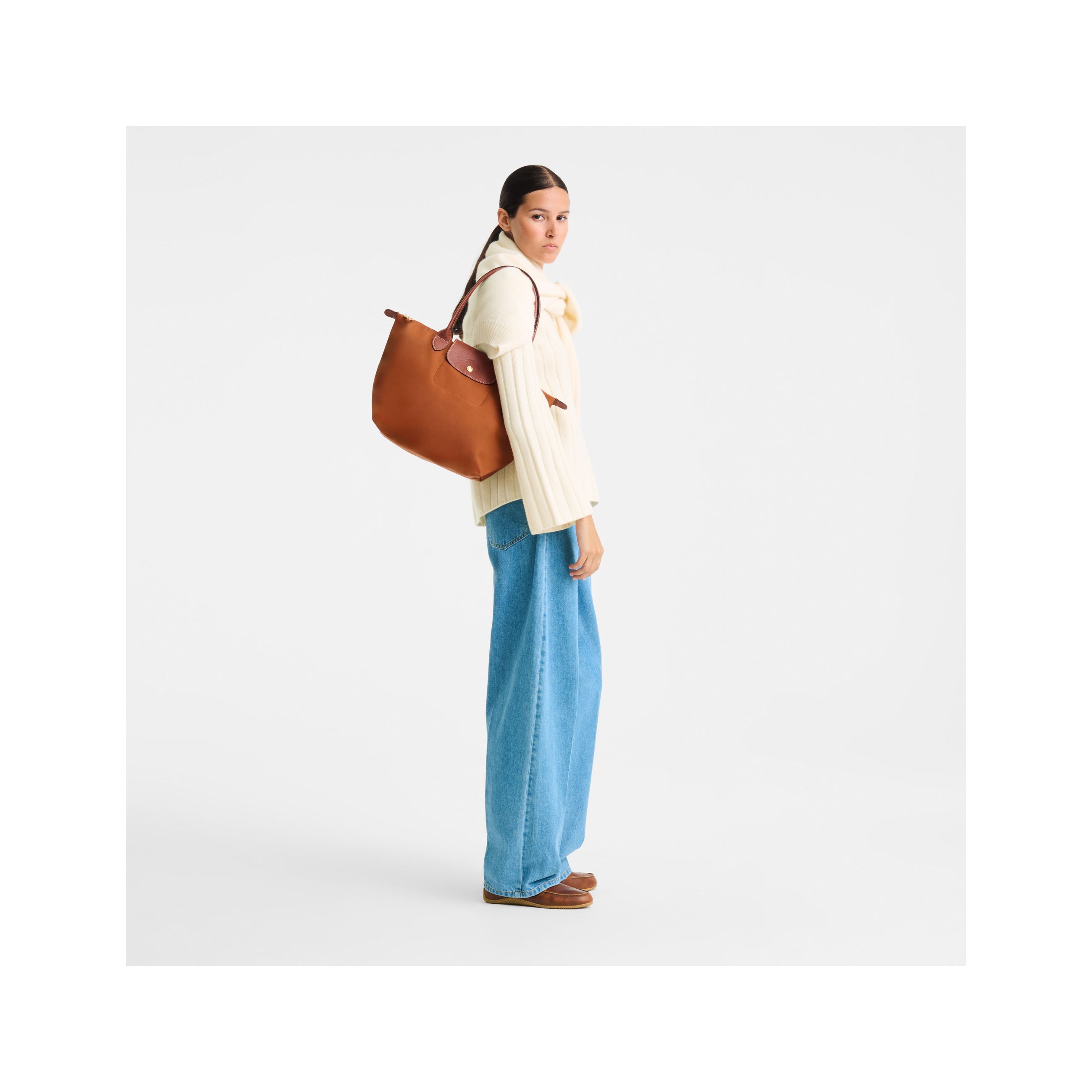 Túi Tote Le Pliage Original M - Cognac