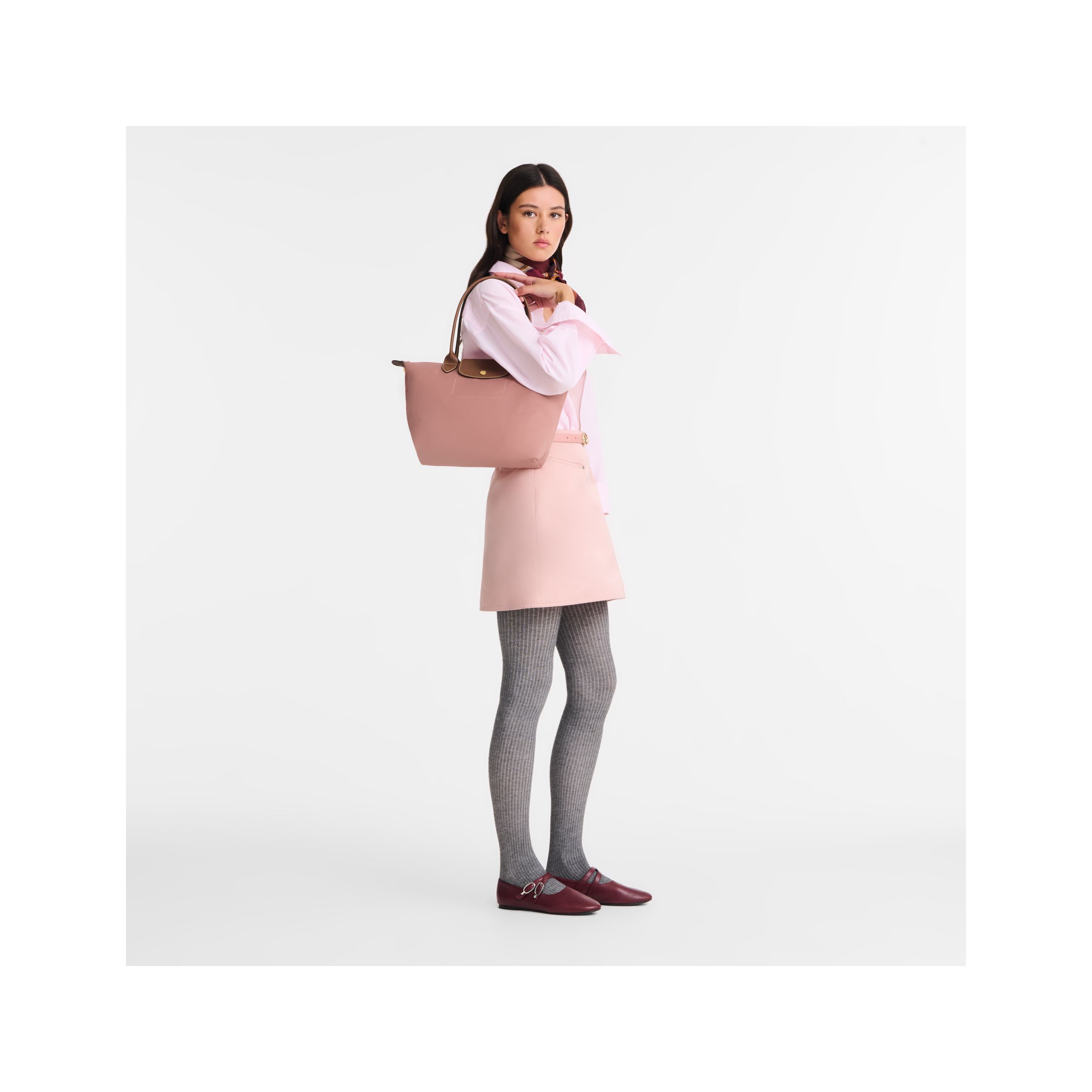 Túi Tote Le Pliage Original M - Pink Tea