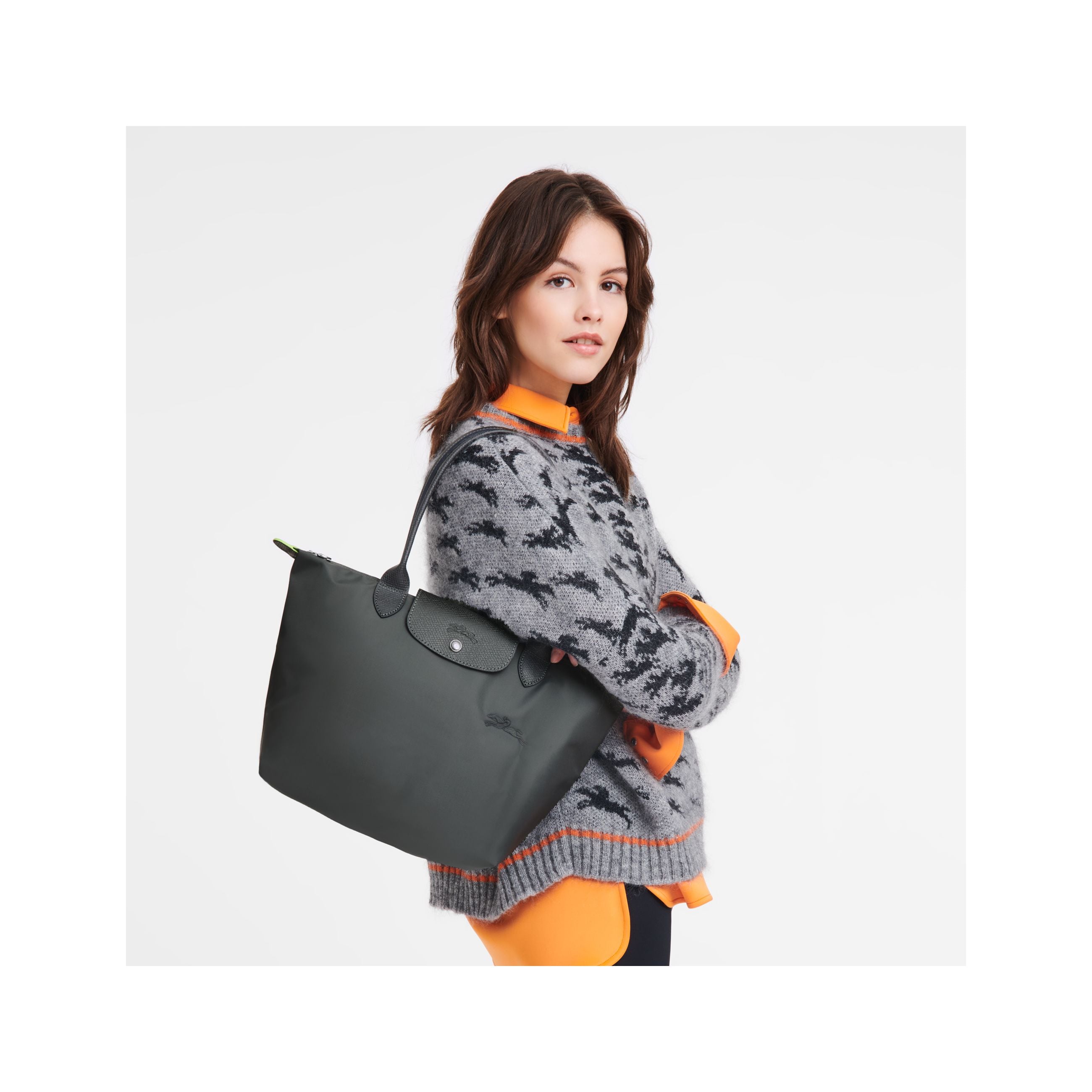 Túi Tote Le Pliage Green M - Graphite