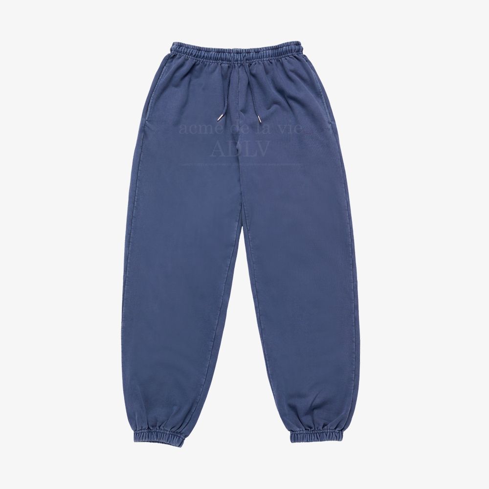 ADLV - Quần Nỉ Basic Logo Pigment Washing Xanh Navy