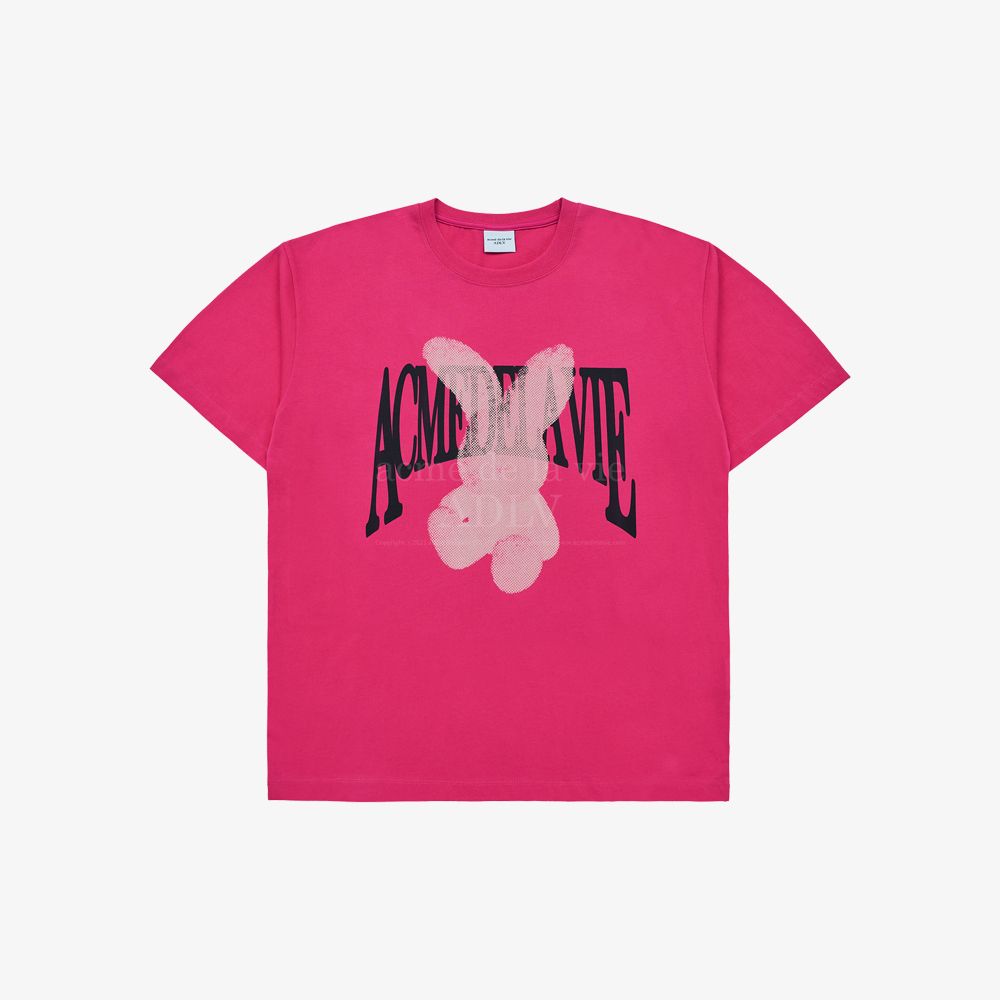 ADLV - Áo Thun Halftone Dot Fuzzy Rabbit Hồng