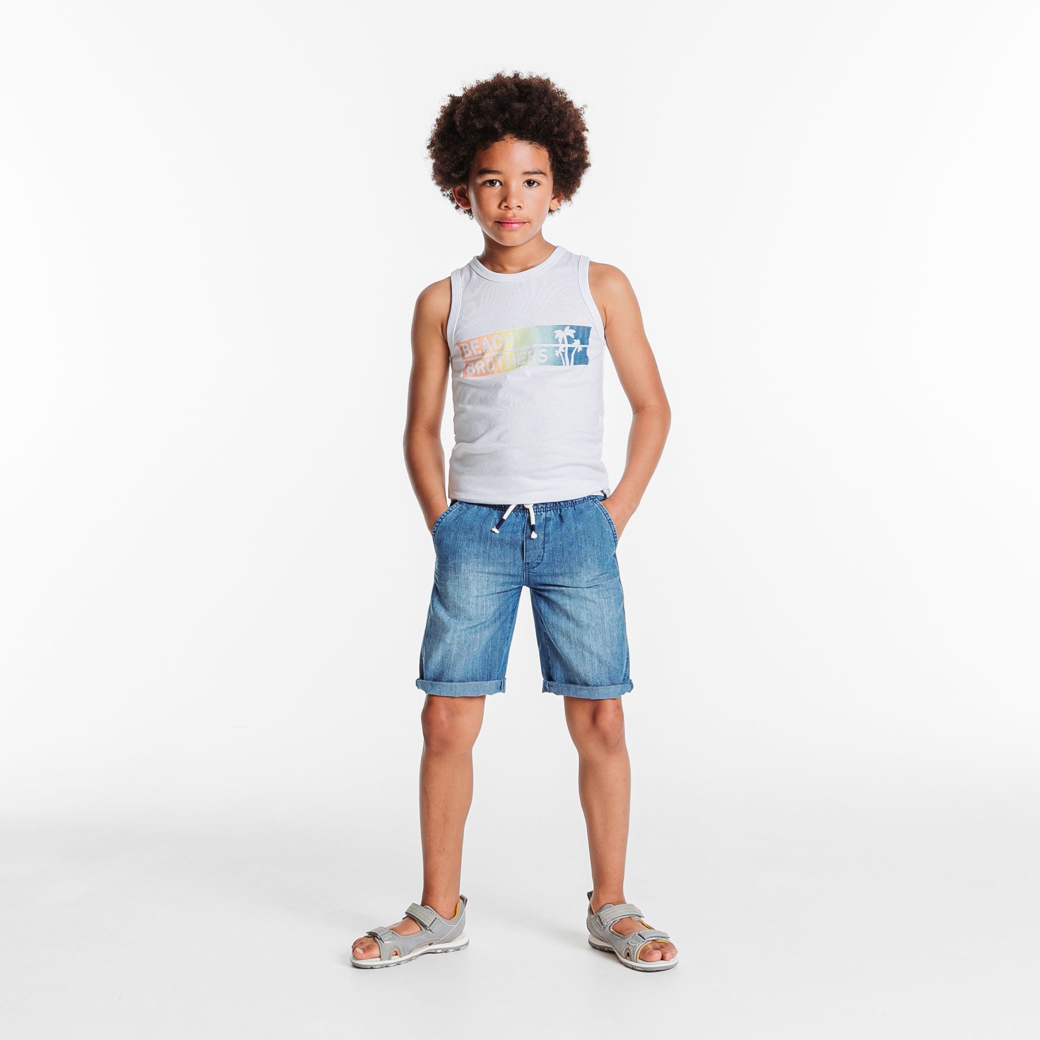 Quần short denim bermuda