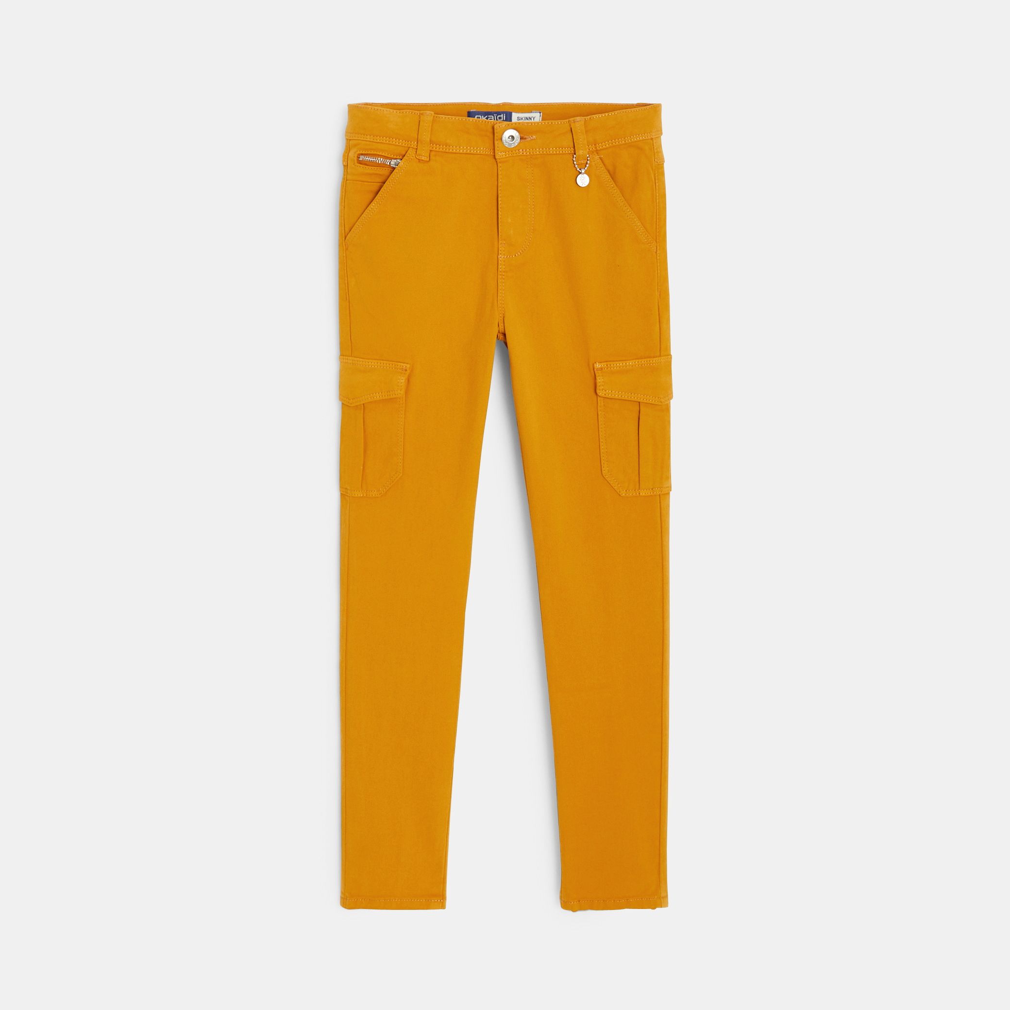 Quần skinny canvas co giãn cho bé gái