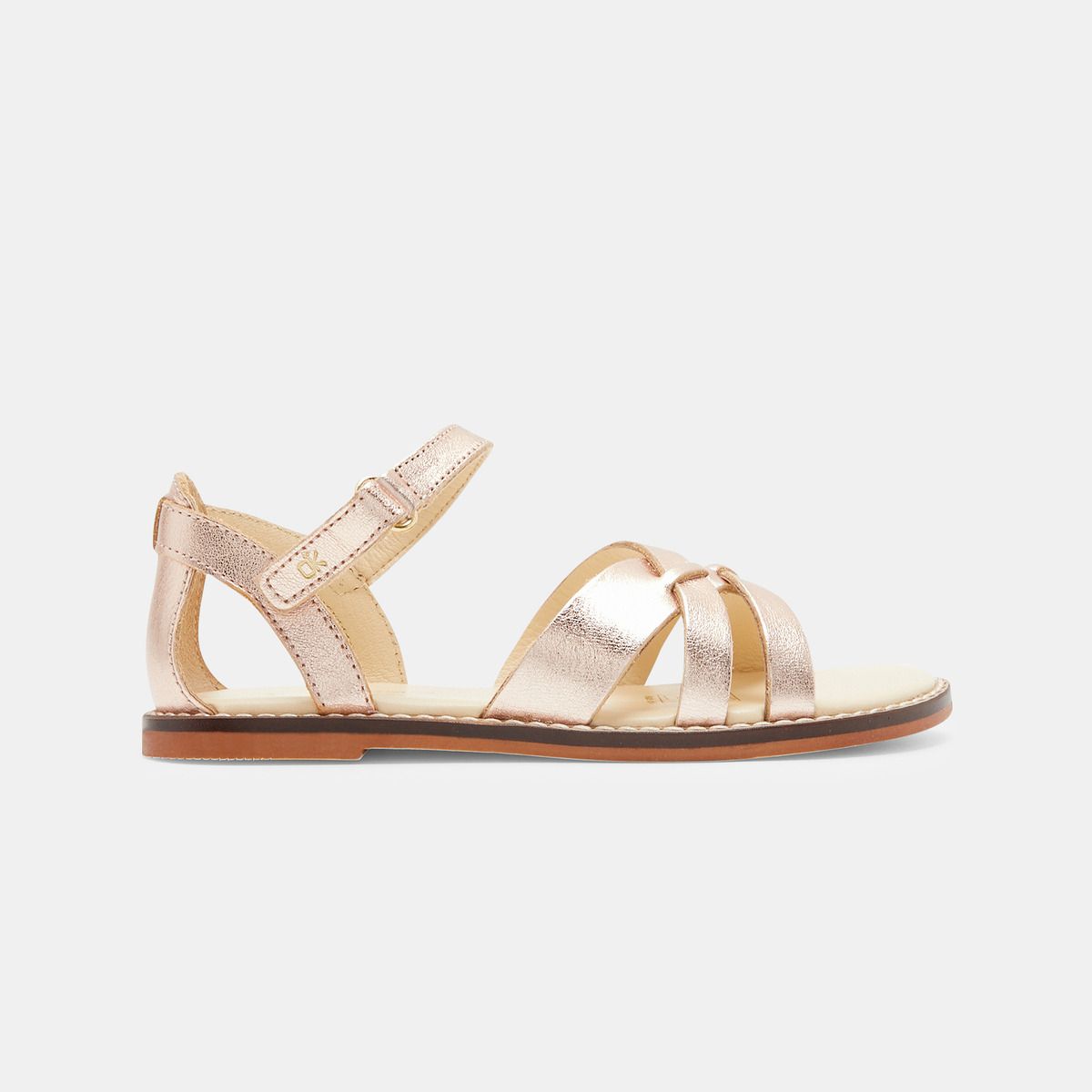 Sandals ánh vàng kim quai chéo