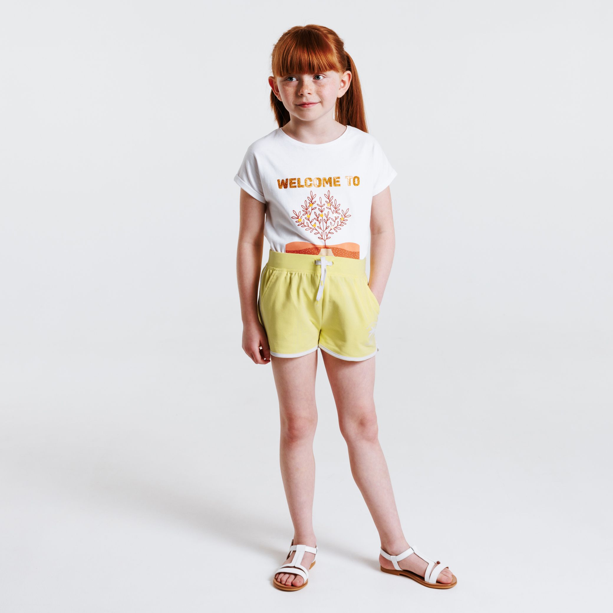 Quần short jersey mềm, màu trơn