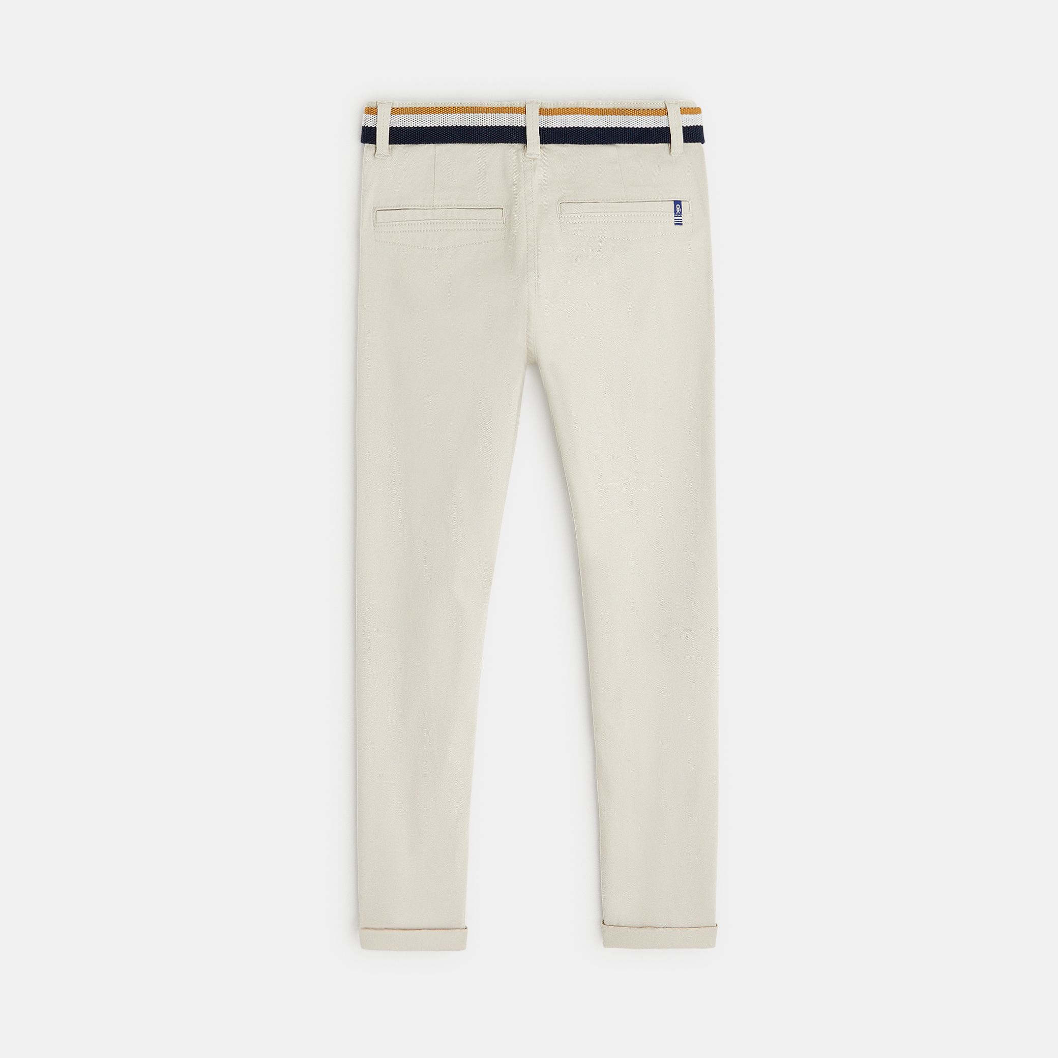 Quần canvas chino có dây lưng