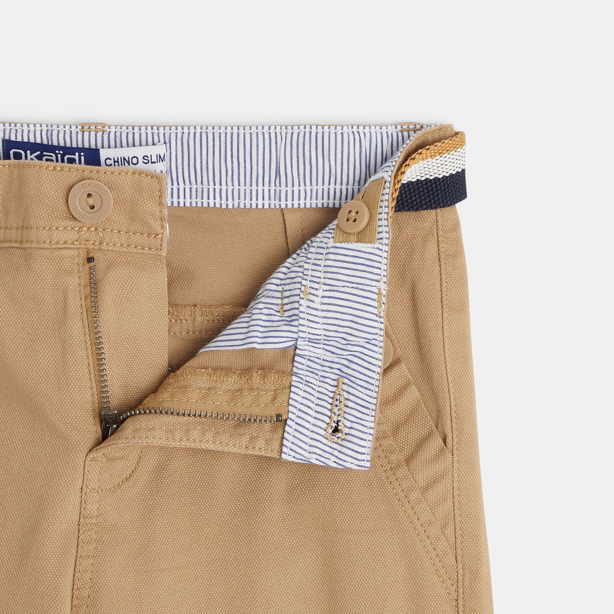 Quần canvas chino có dây lưng