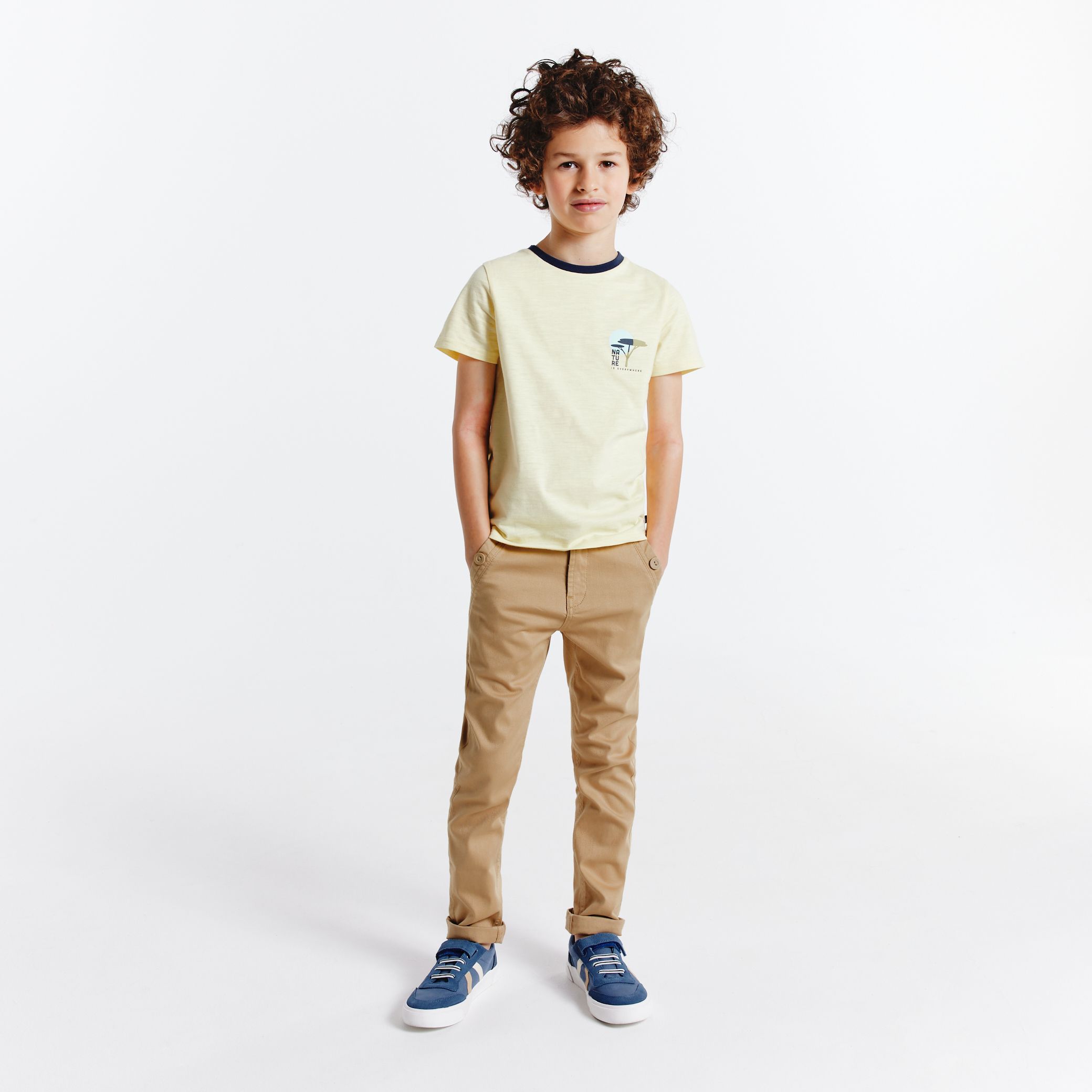 Quần canvas chino có dây lưng