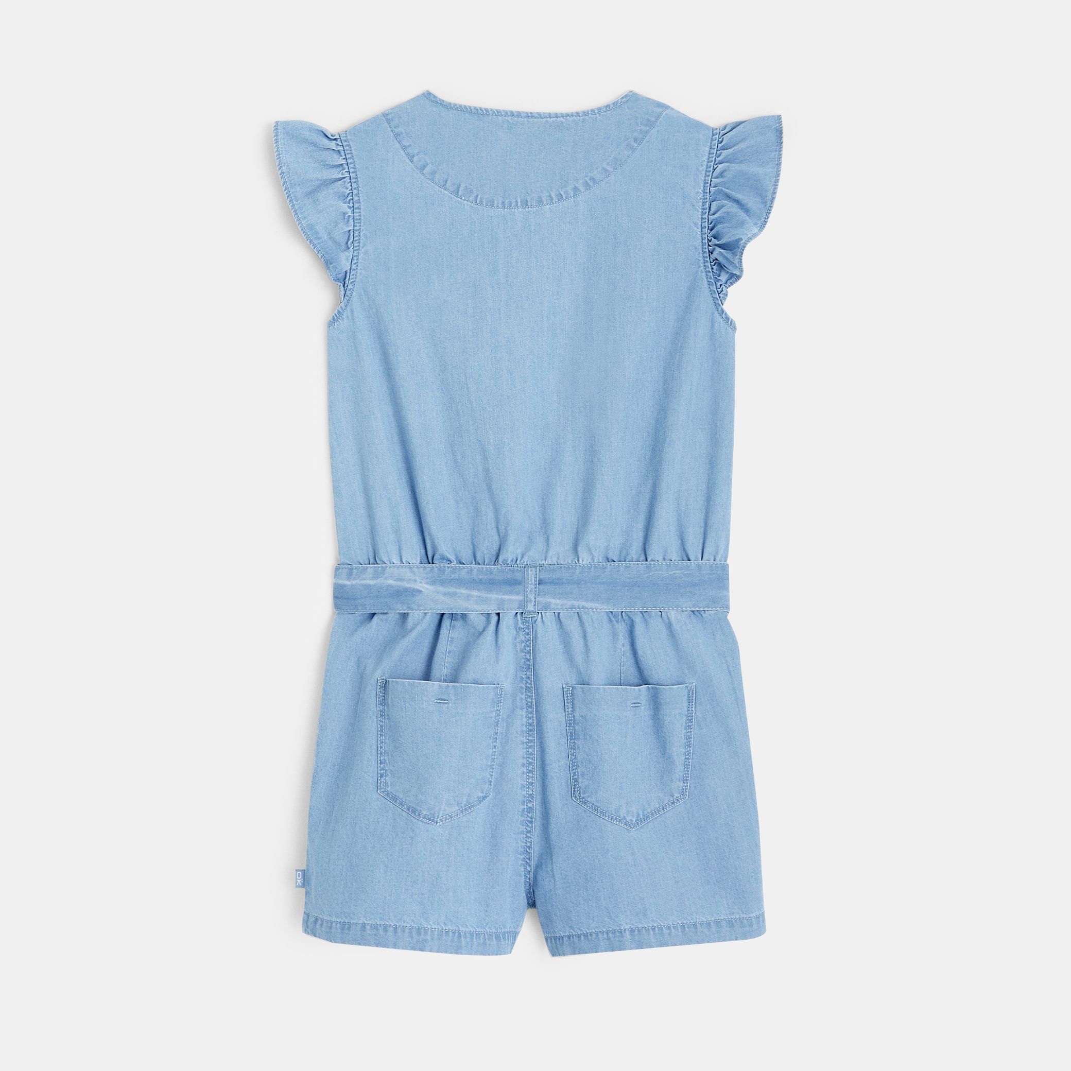 Jumpsuit bé gái tay bèo