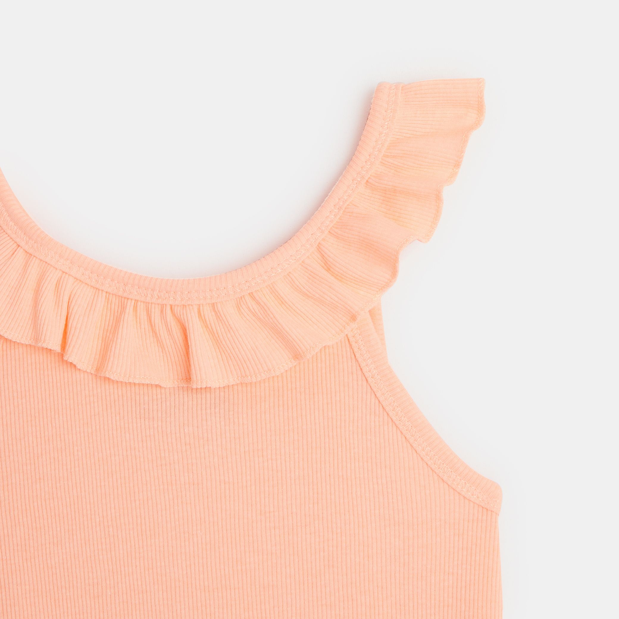 Áo tank top trơn màu cổ xếp ly