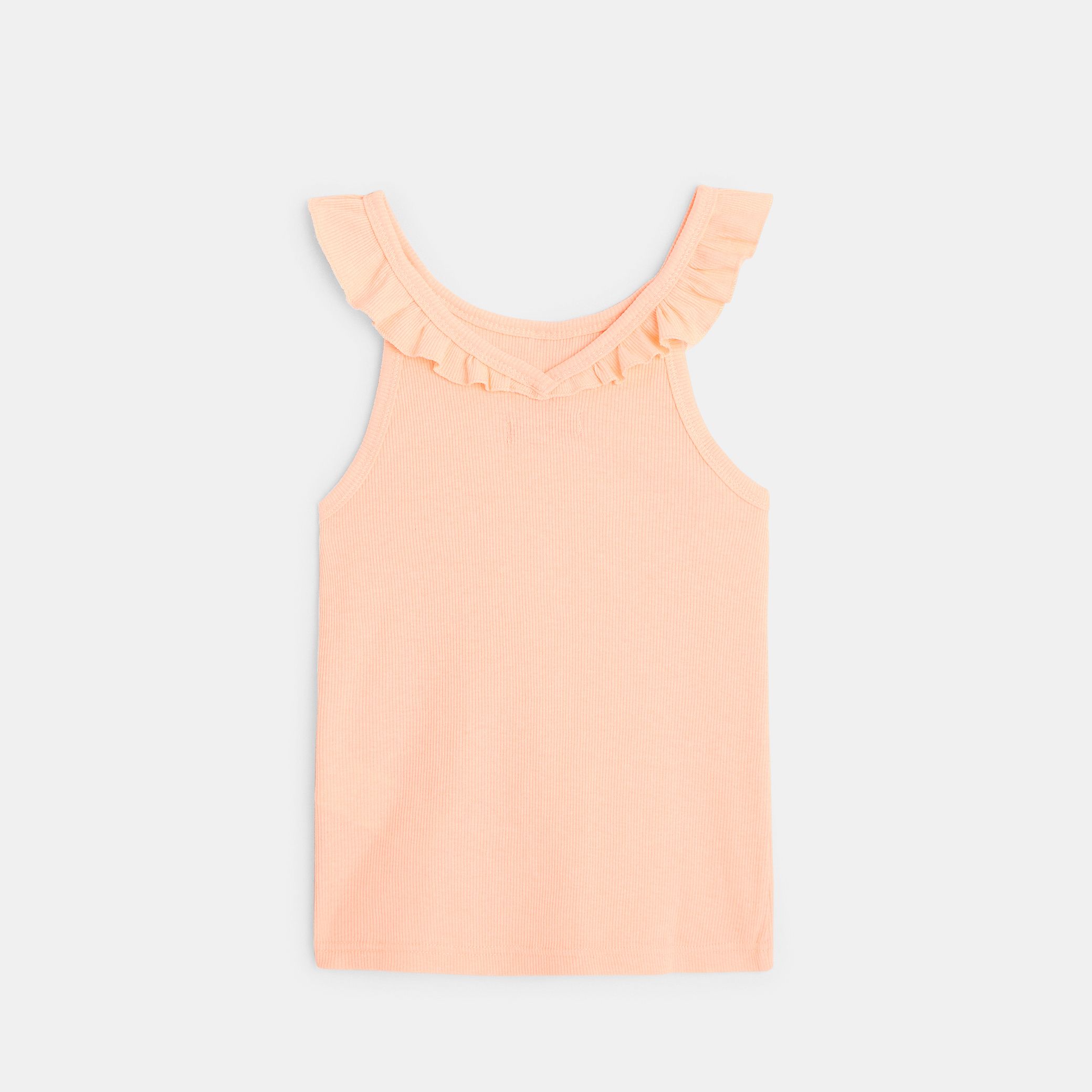 Áo tank top trơn màu cổ xếp ly