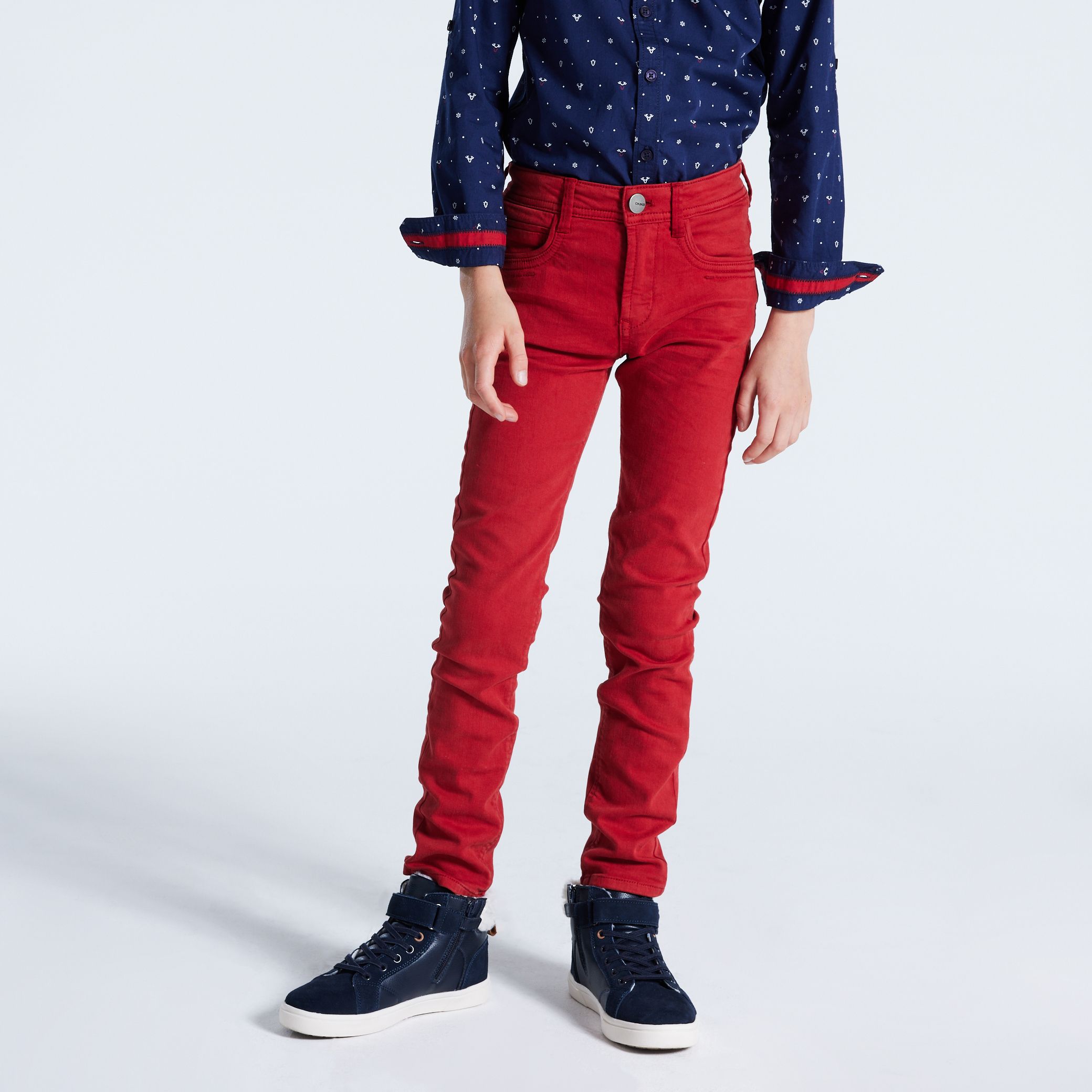 Quần skinny vải trơn