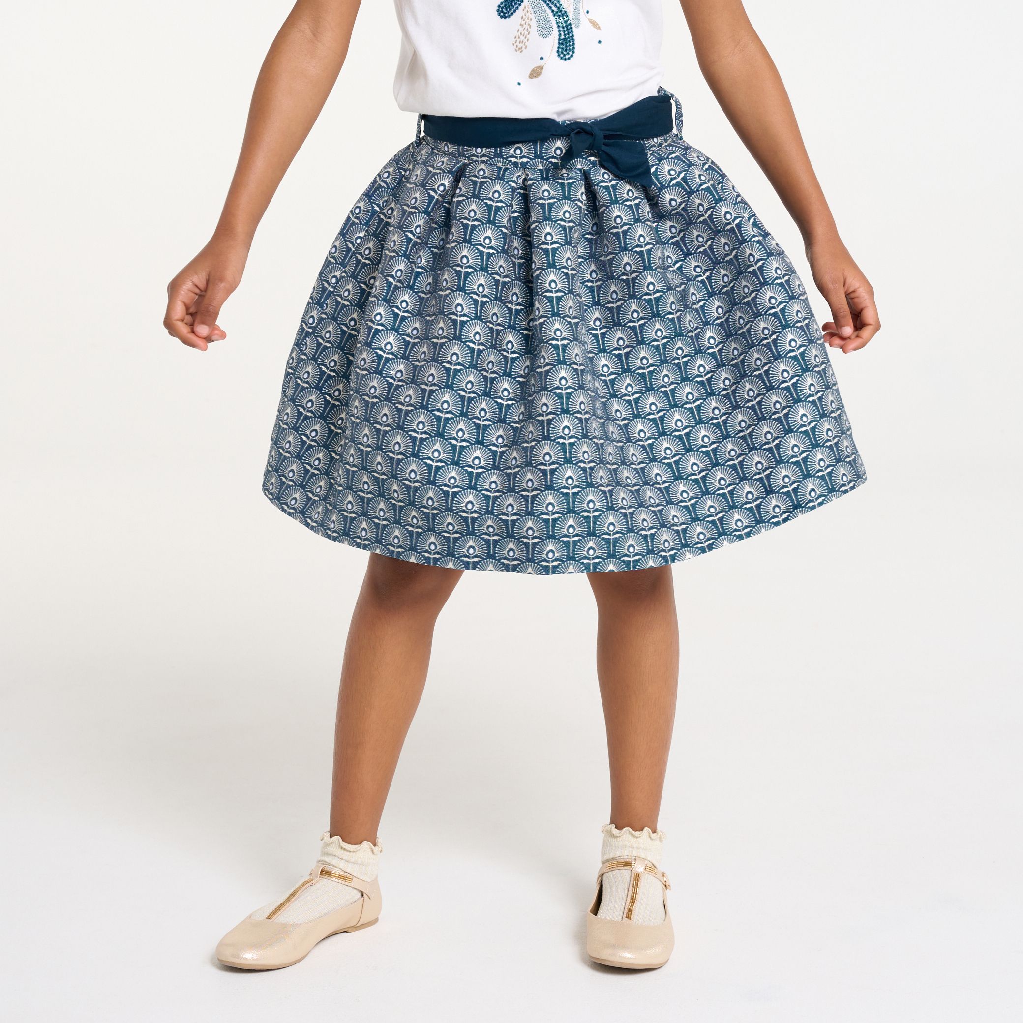 Chân váy jacquard sang trọng