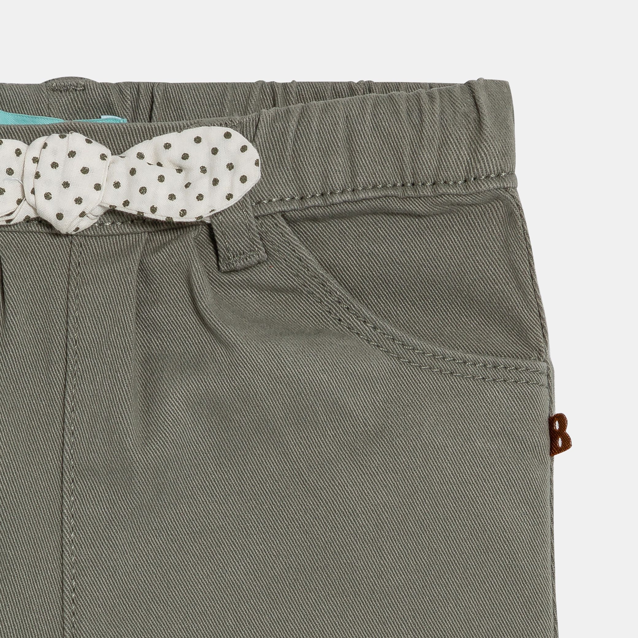 Quần short denim thắt nơ
