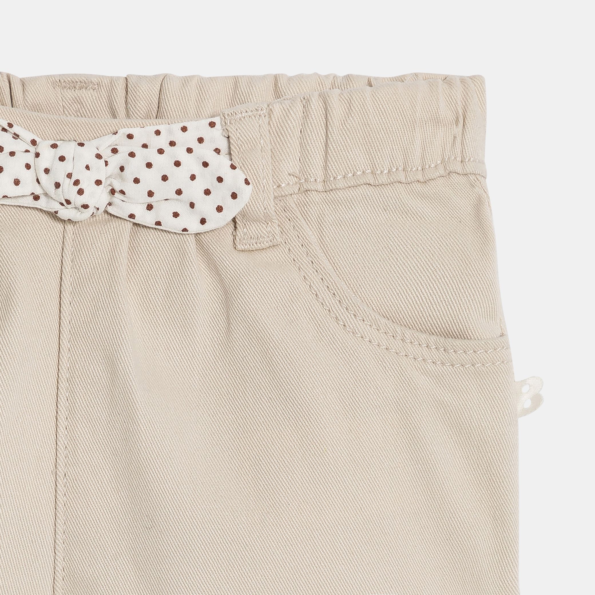 Quần short denim thắt nơ