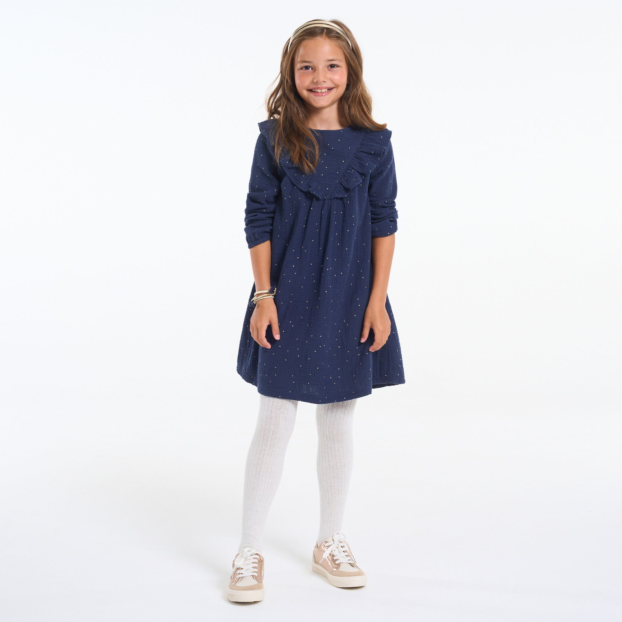 Đầm cotton chấm bi