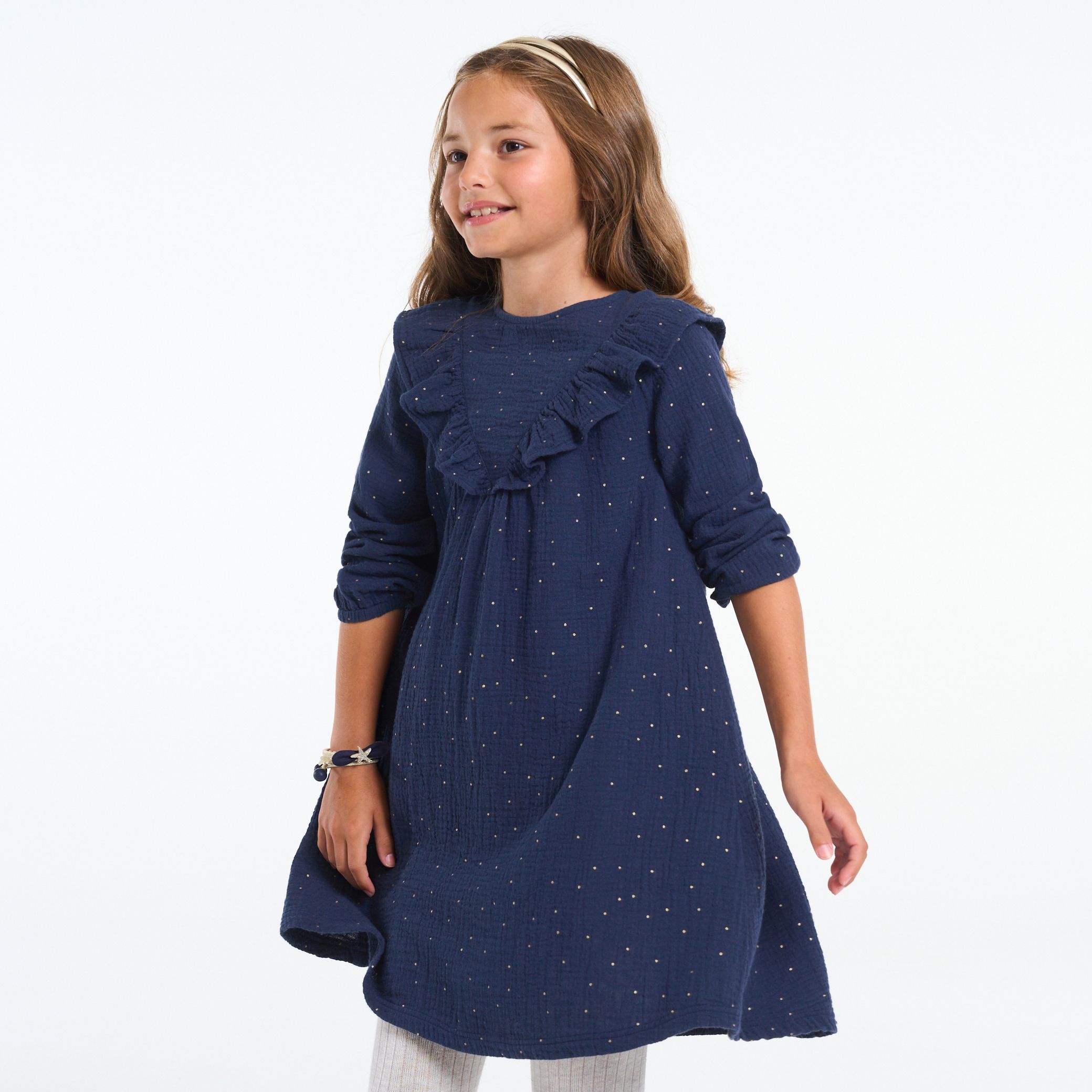 Đầm cotton chấm bi