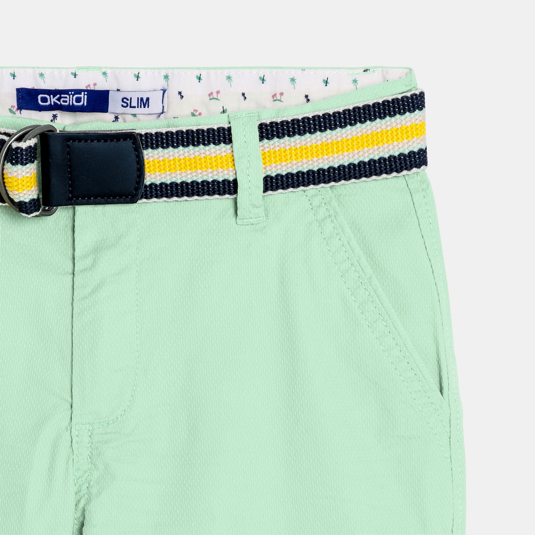 Quần short Bermuda vải trơn