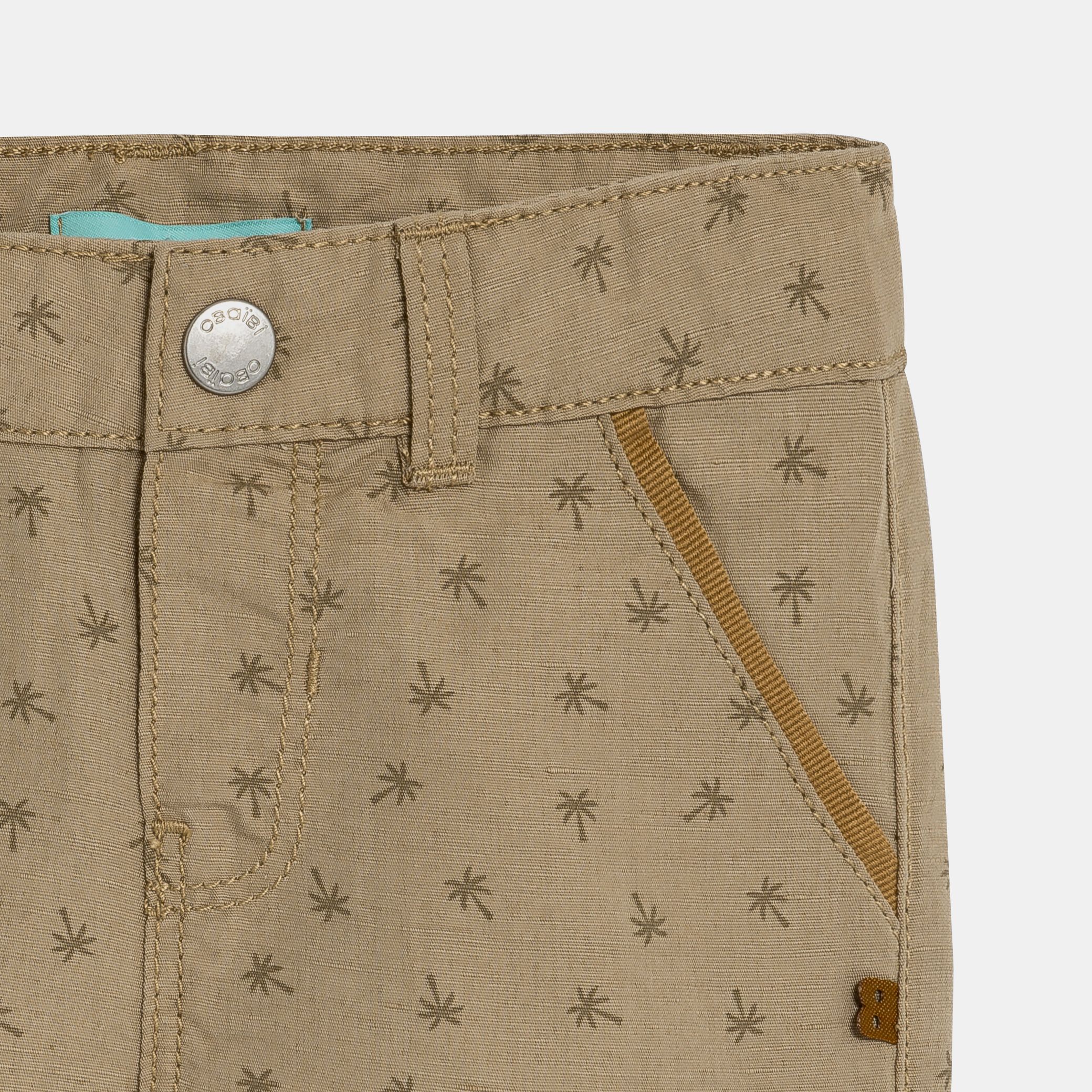Quần short linen hình cây dừa