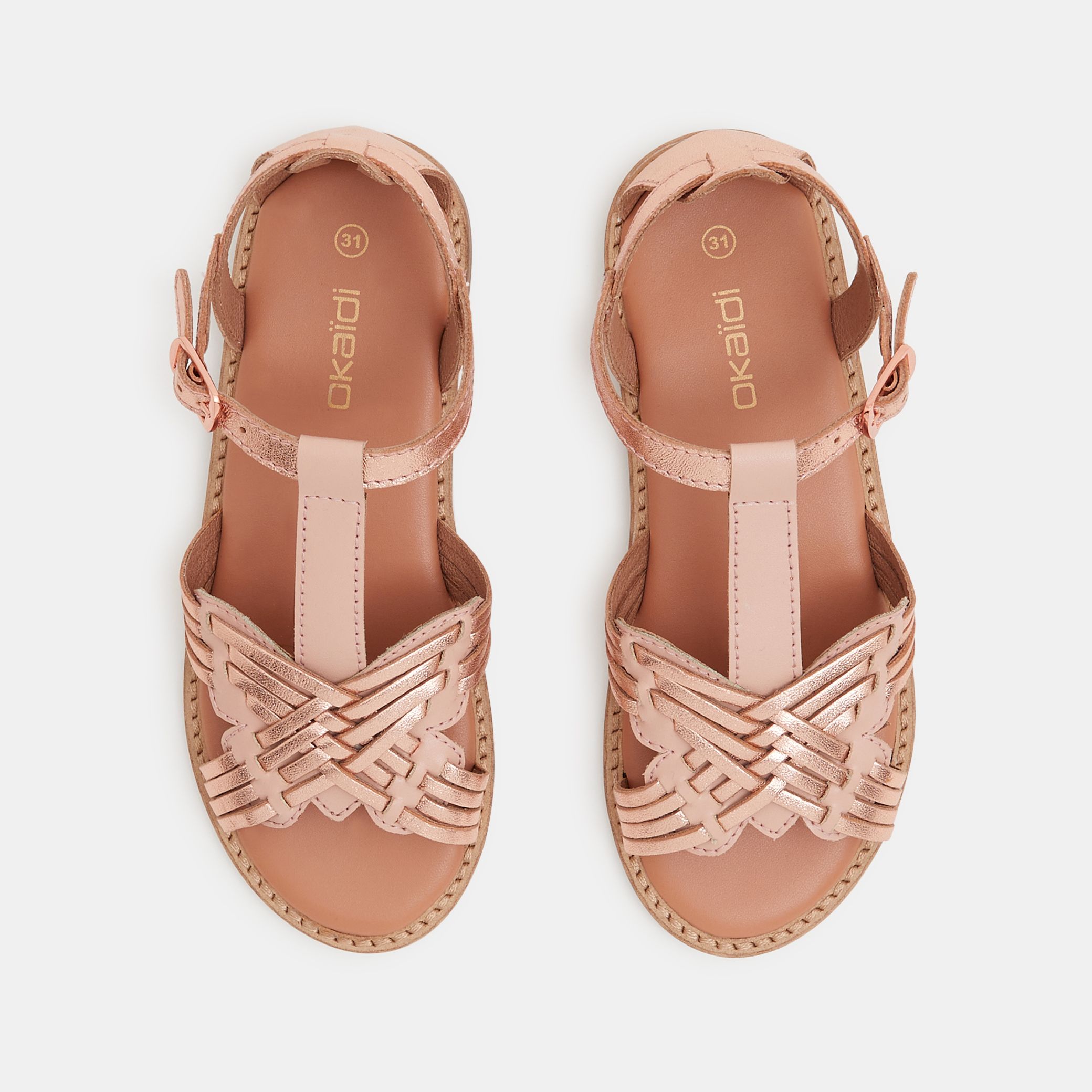 Sandal da ánh kim cánh bướm