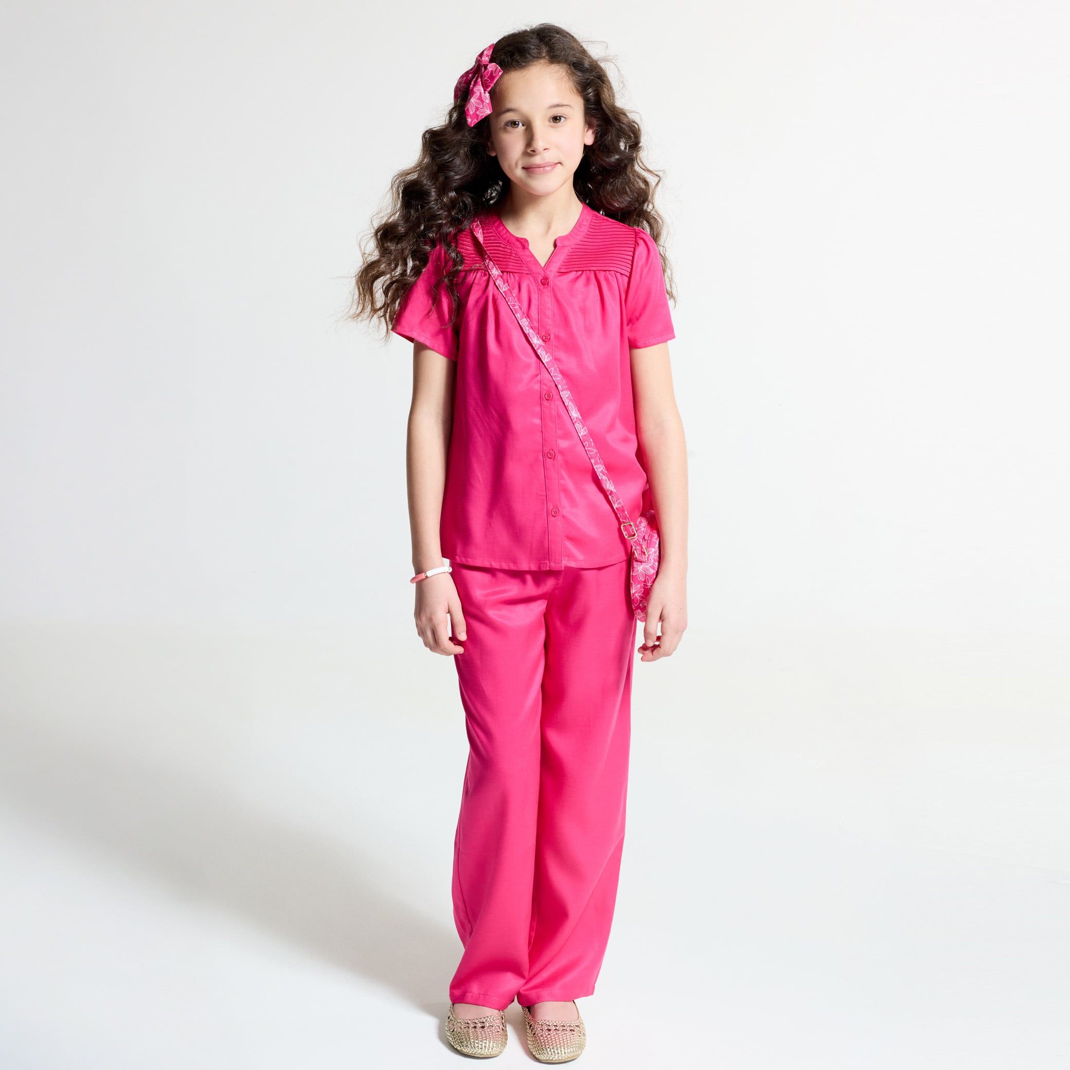 Áo blouse ngắn tay cho bé gái