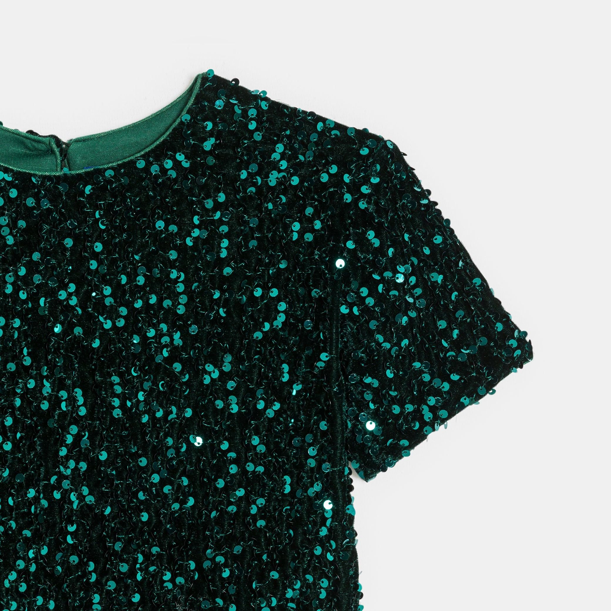 Áo blouse vải sequin cho bé gái
