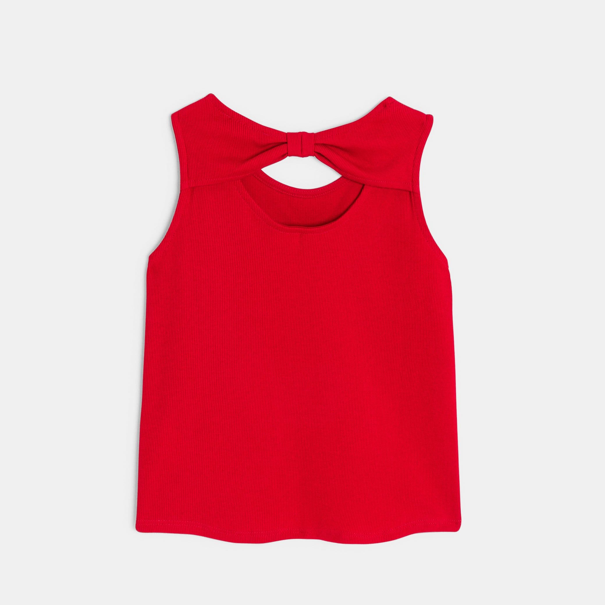 Áo tank top họa tiết nơ cho bé gái