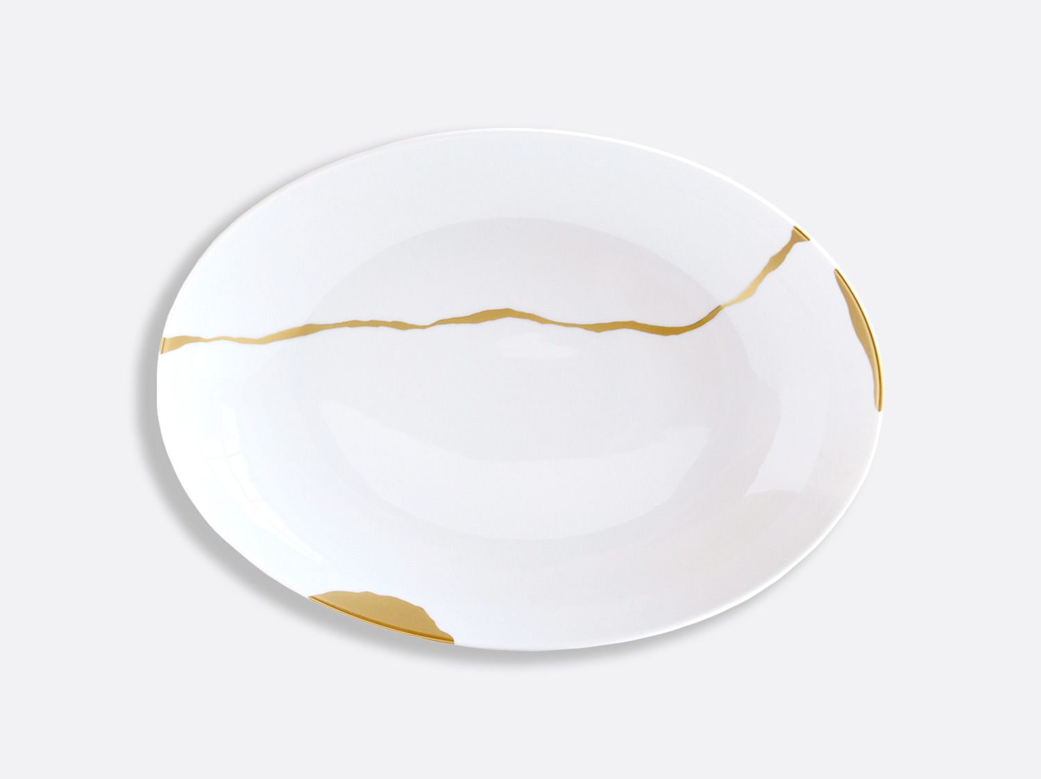 Đĩa oval sâu lòng KINTSUGI SARKIS 39x28cm