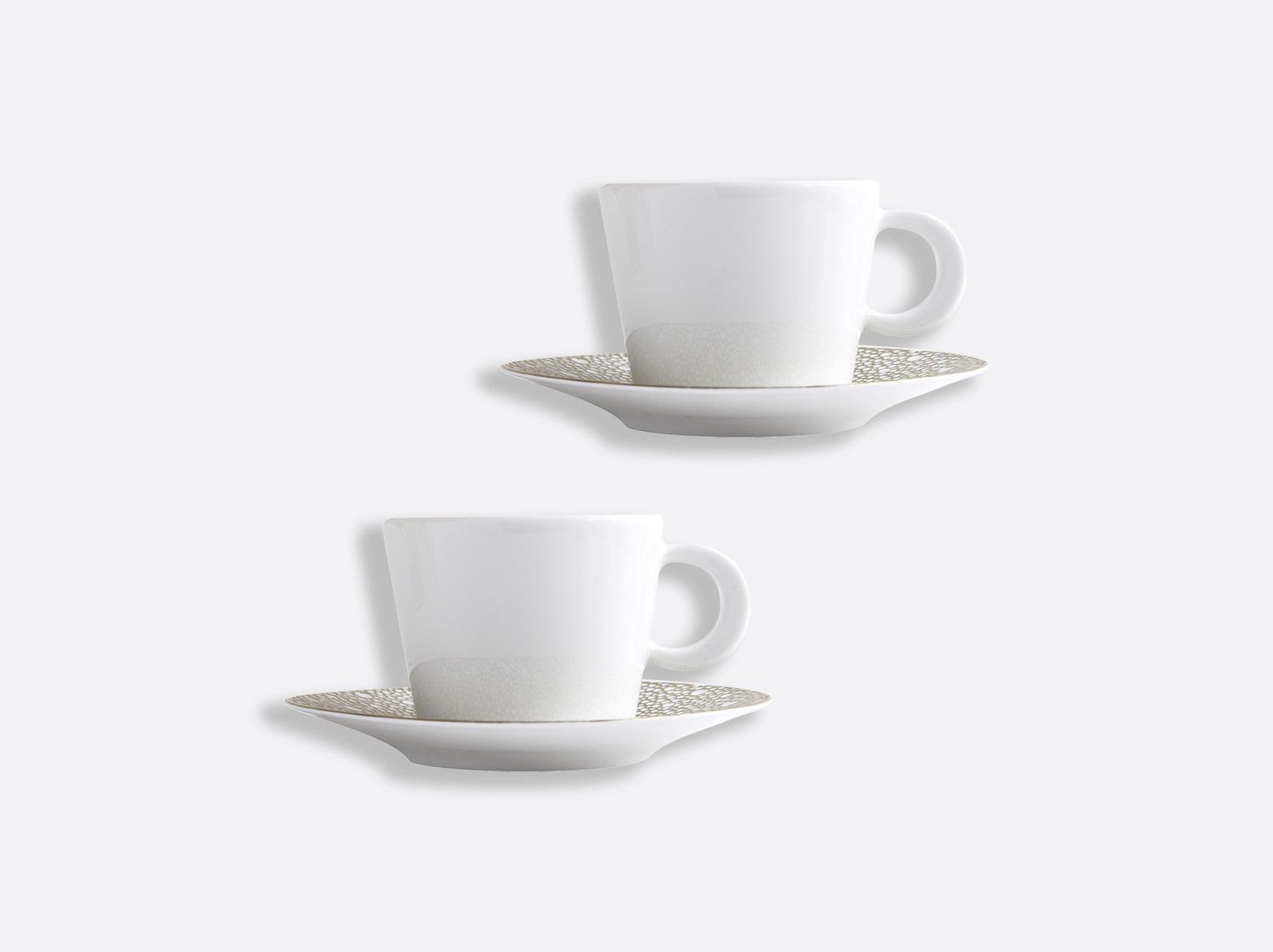 Bernardaud - Bộ cốc và đĩa CUME MORDORÉ 170ml