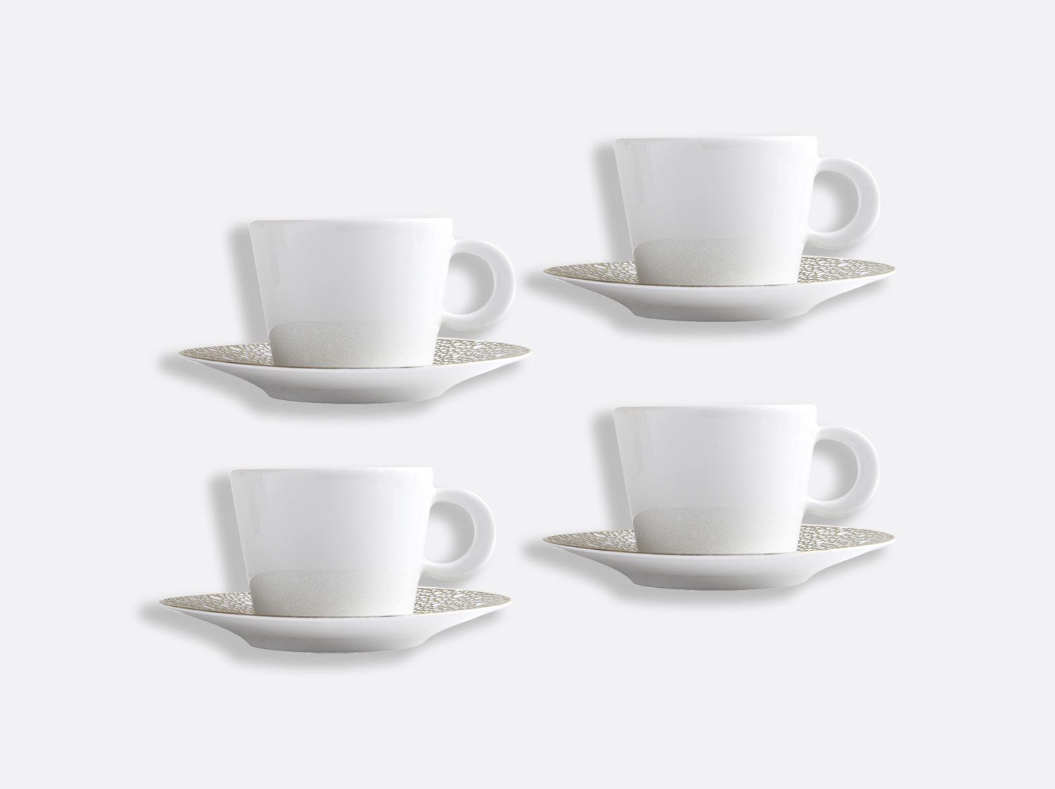Bernardaud - Bộ cốc và đĩa CUME MORDORÉ 170ml