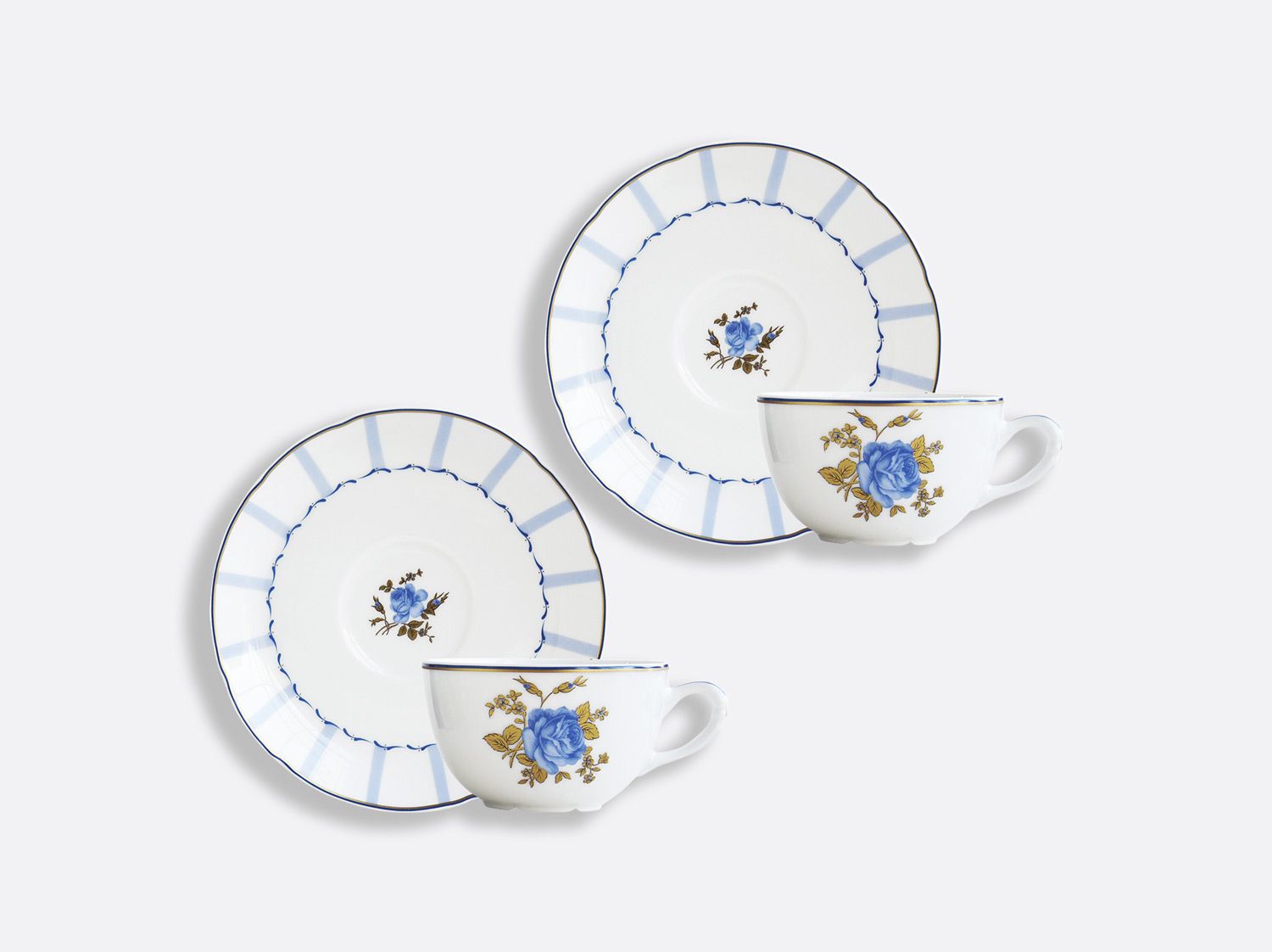Bernardaud - Bộ cốc và đĩa BROCANTE 130ml
