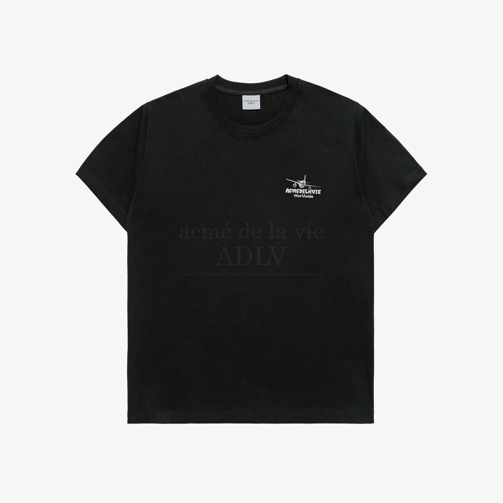 ADLV - Áo Thun ADLV World Wide Airplane Bear Artwork Đen