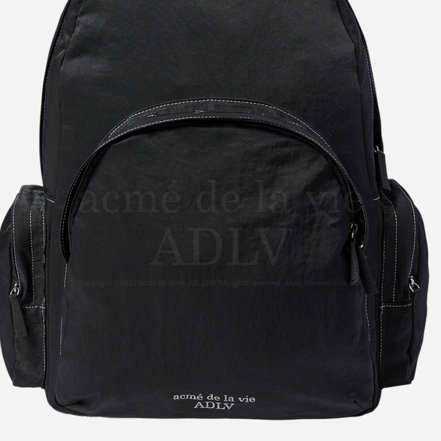 ADLV - Balo Basic Logo Stitck Nylon Đen