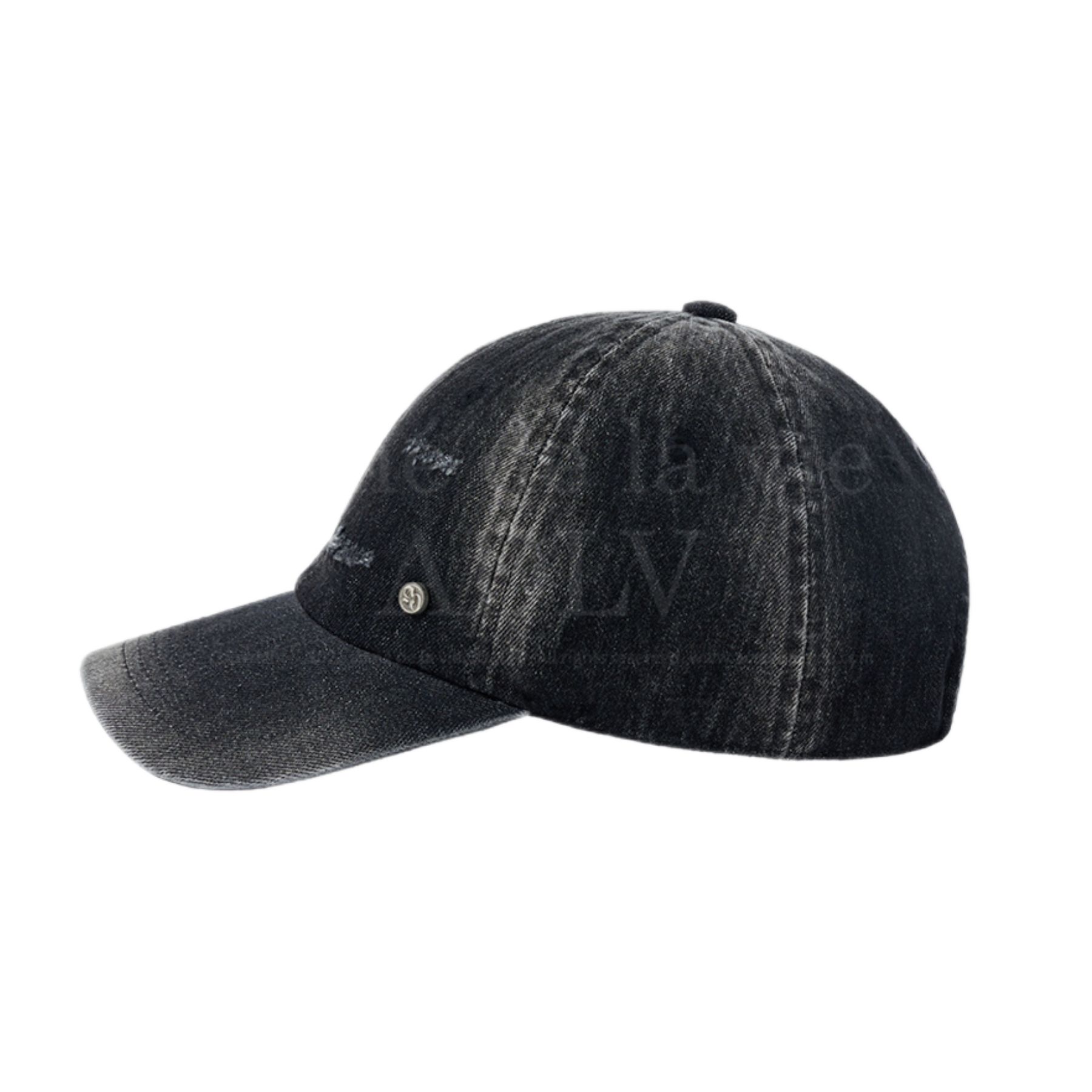 ADLV - Mũ Bóng Chày Damage Washing Denim Đen