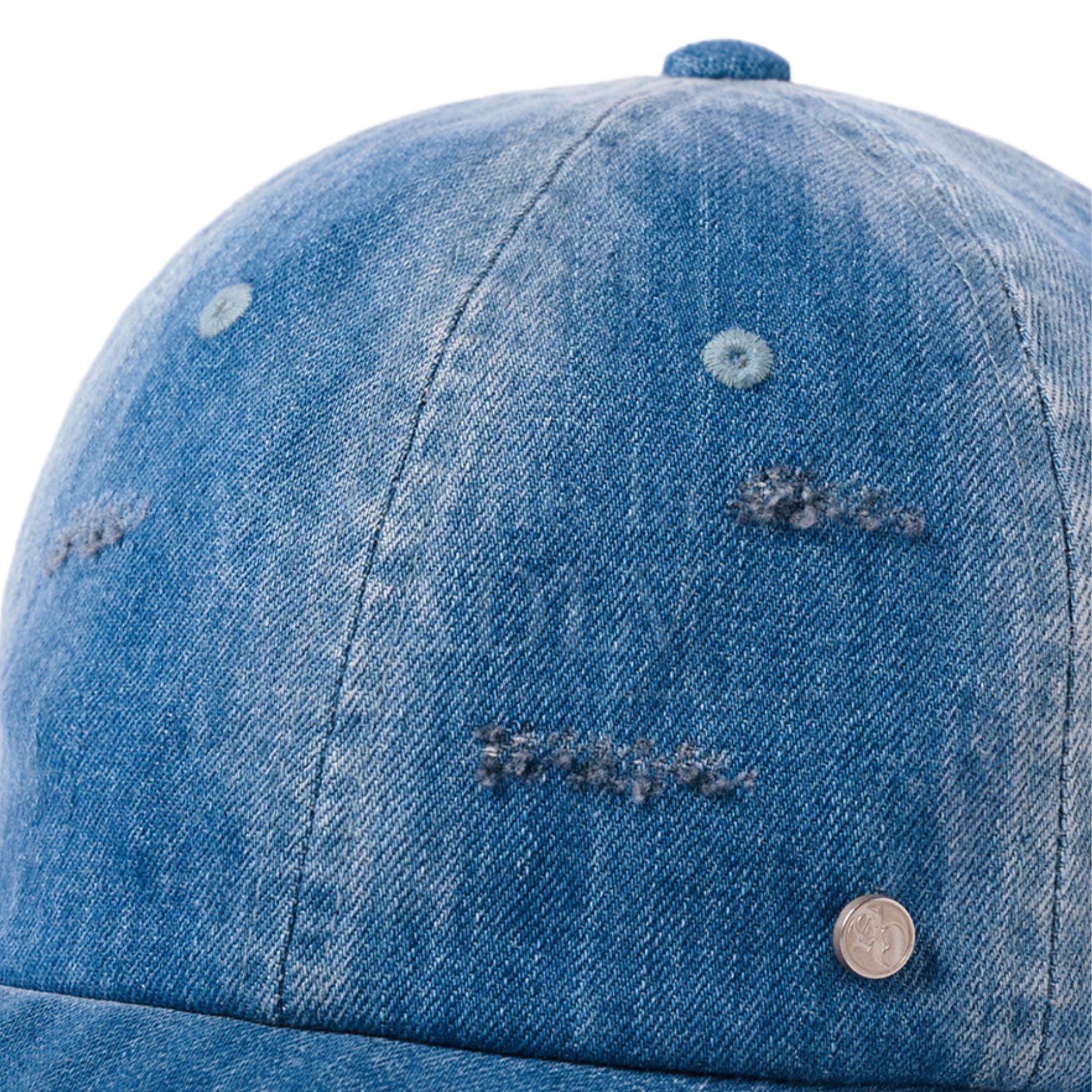 ADLV - Mũ Bóng Chày Damage Washing Denim Xanh Dương
