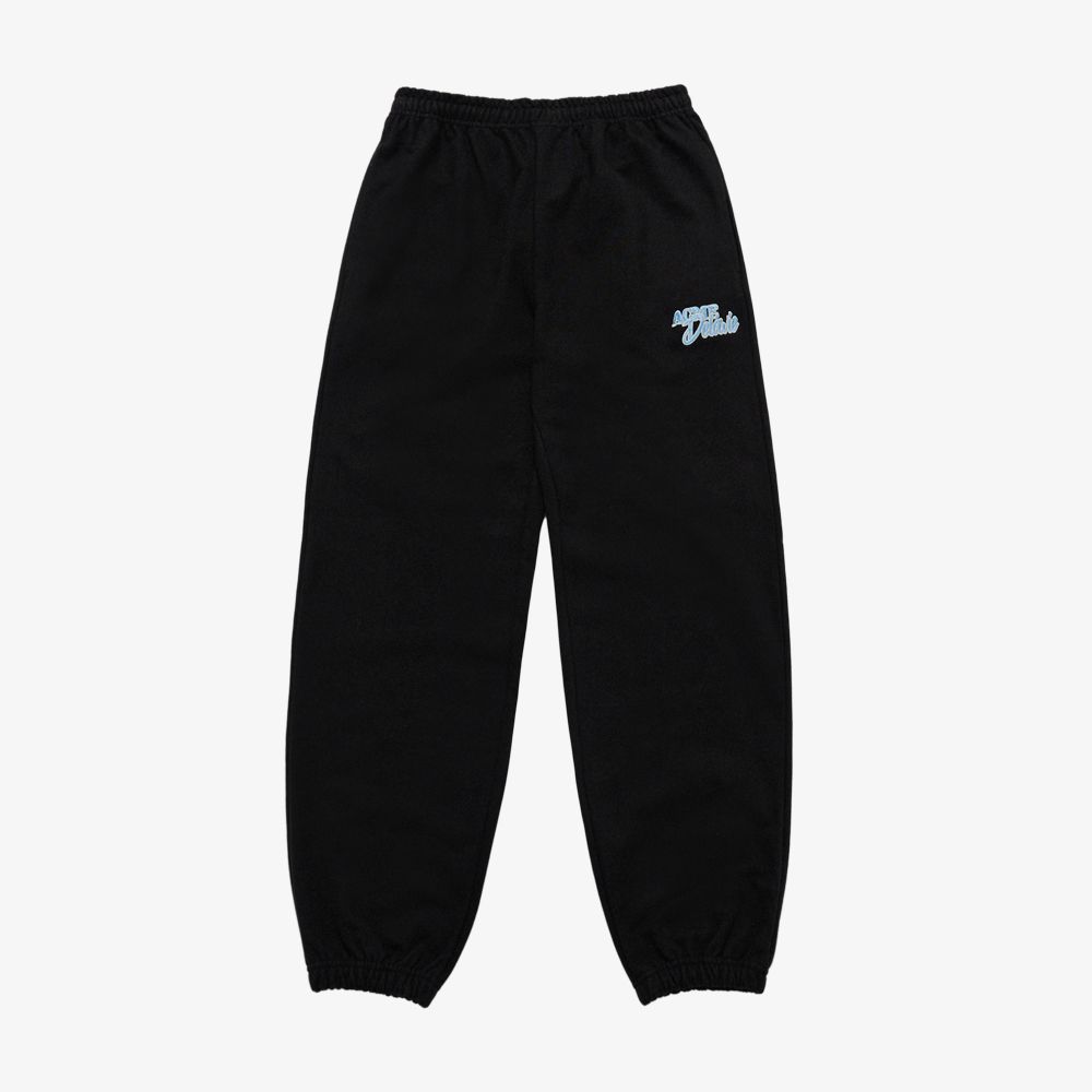 ADLV - Quần Nỉ Round Script Boucle Logo Đen